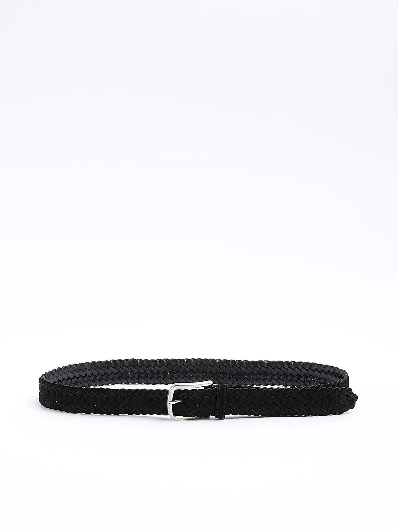 River Island River Island Leather Woven Belt Black Very Ireland