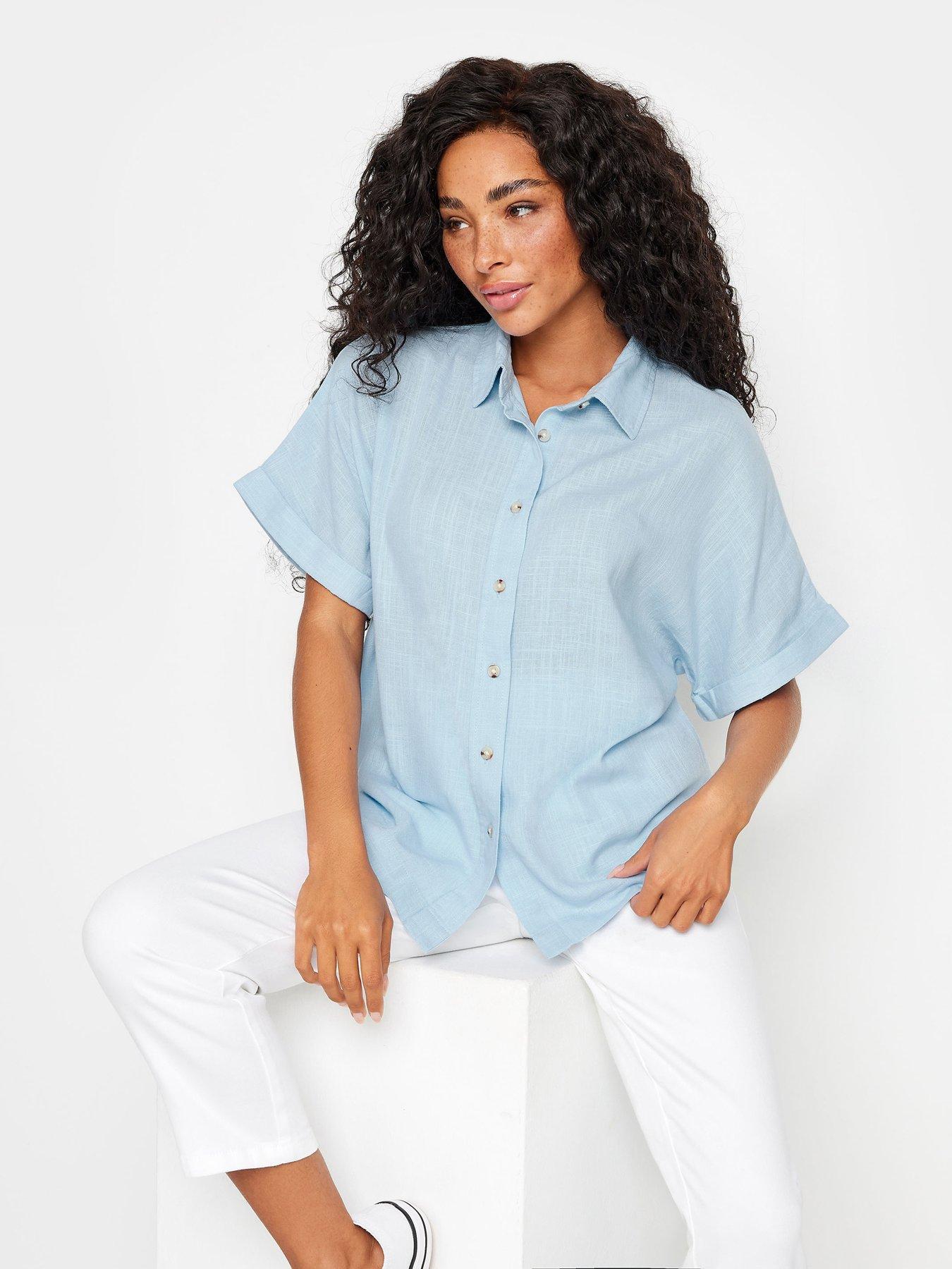 mco-petite-petite-chambray-short-sleeve-linen-button-shirt