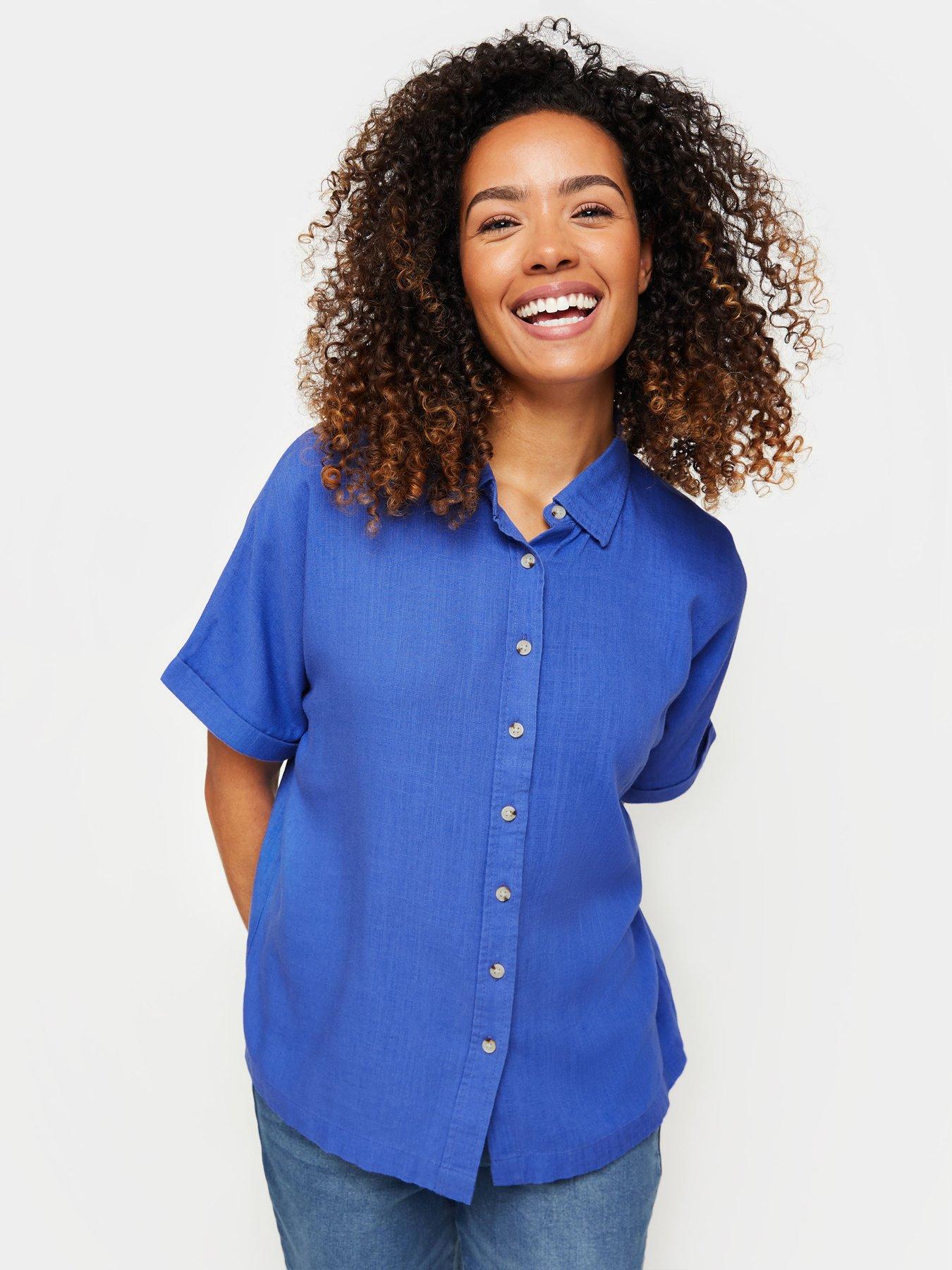 mco-blue-short-sleeve-linen-button-shirt