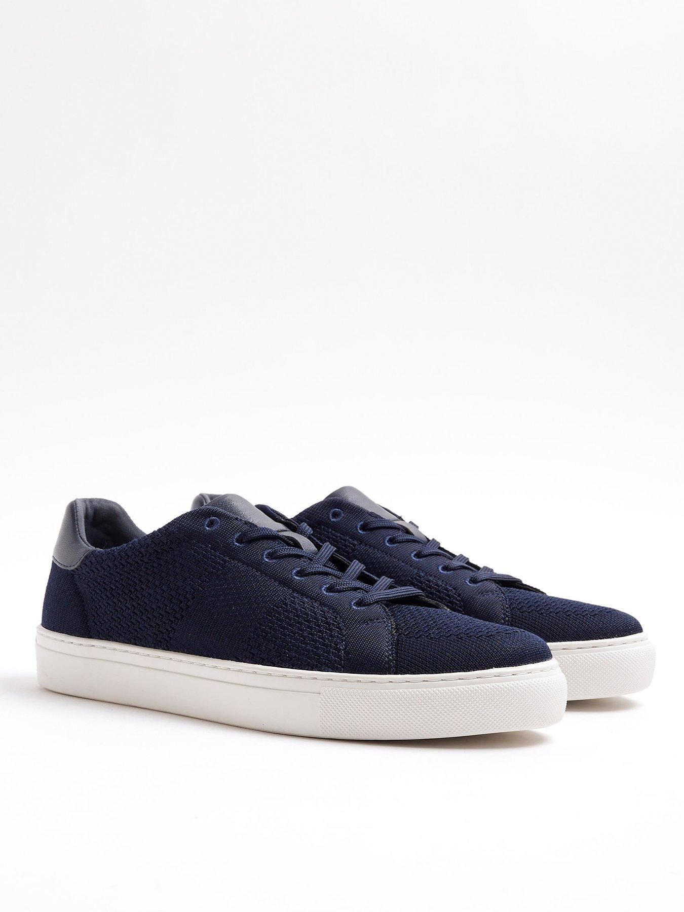 river-island-river-island-knit-trainer-navy