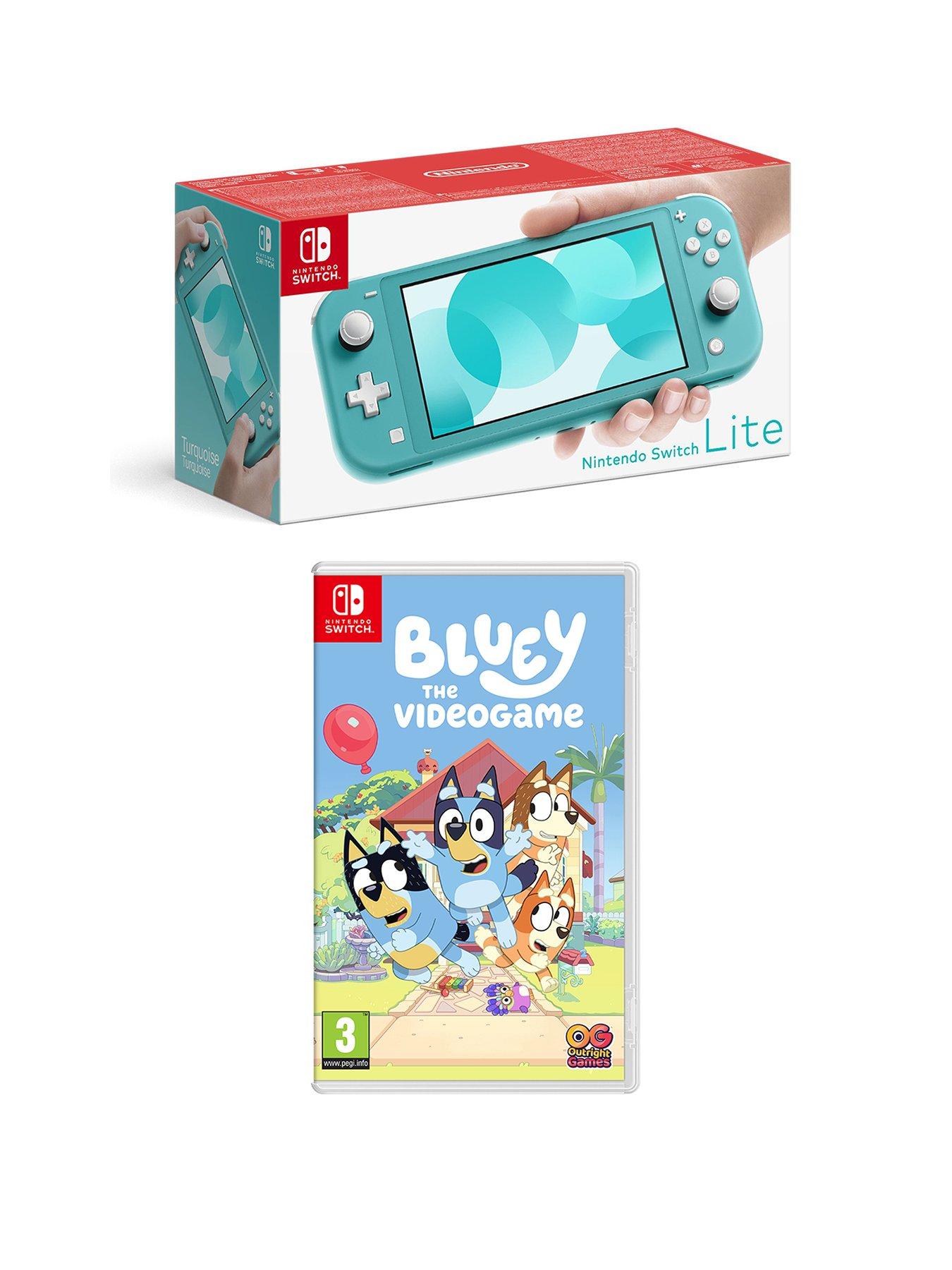undefined Nintendo Switch Lite Turquoise Console with  &  Bluey: The Videogame Switch