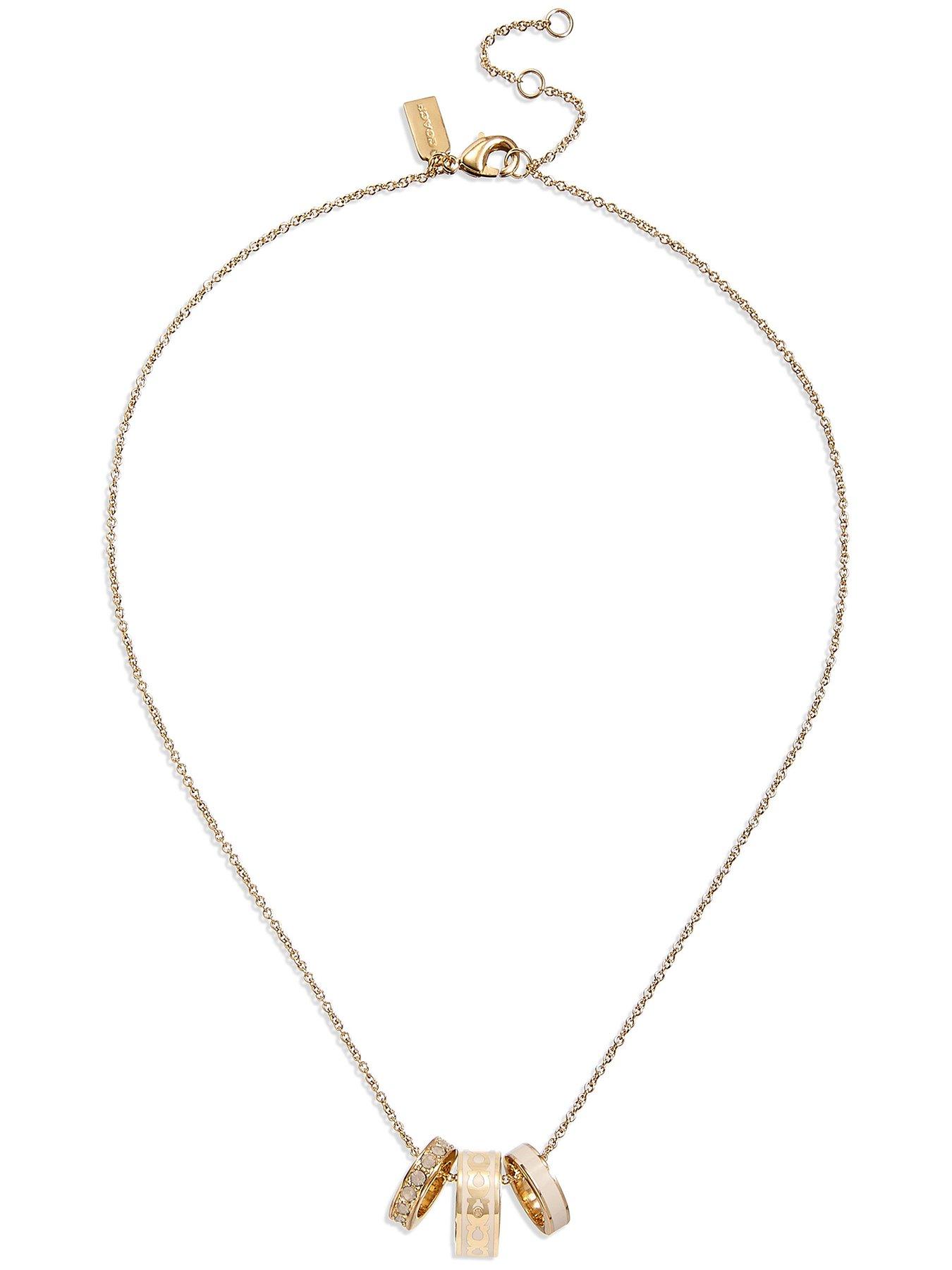 undefined Coach Enamel C Chain Rondell Necklace