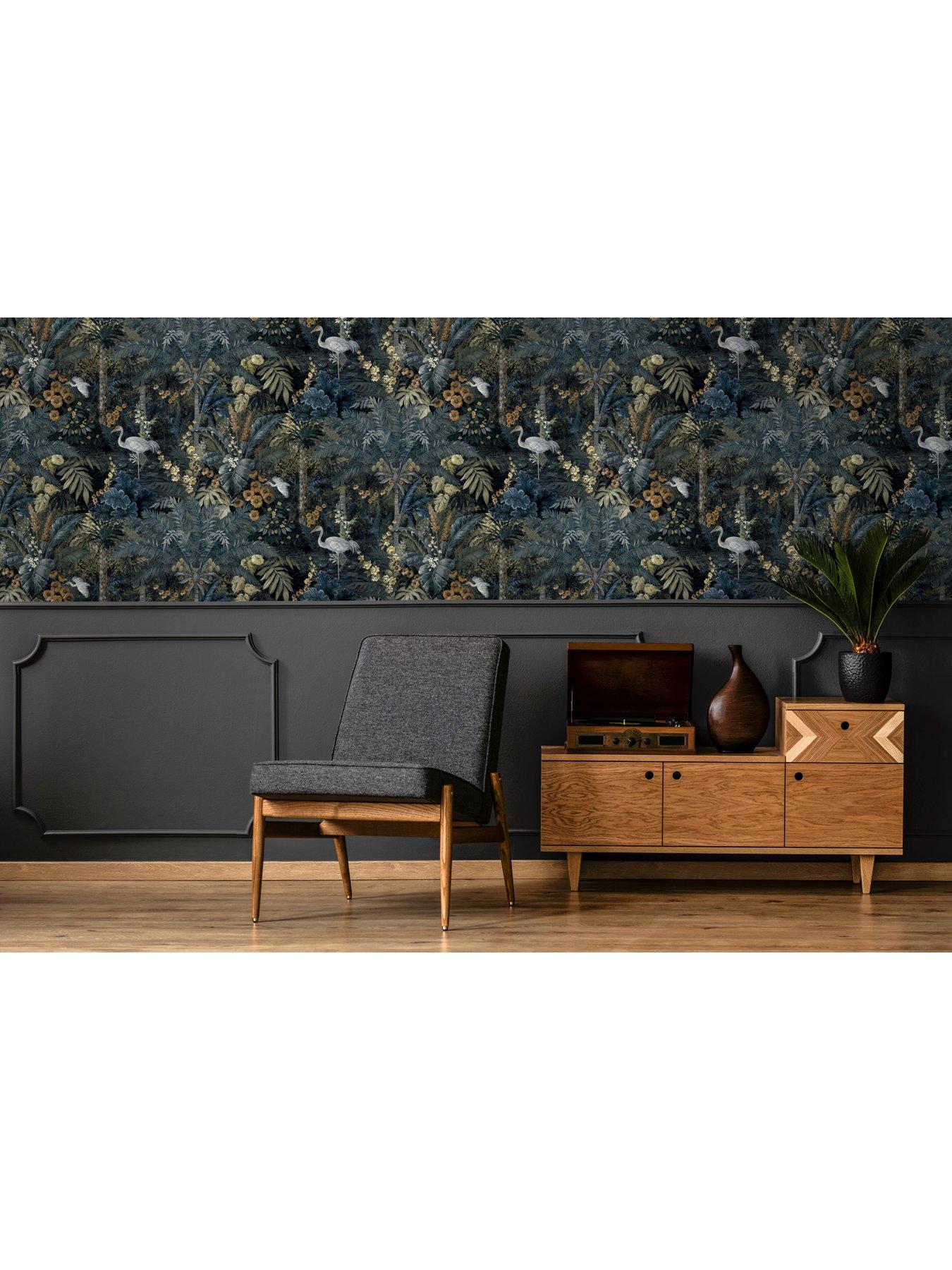 Image 3 of 5 of Holden Decor Jungle Paradise Wallpaper - Navy