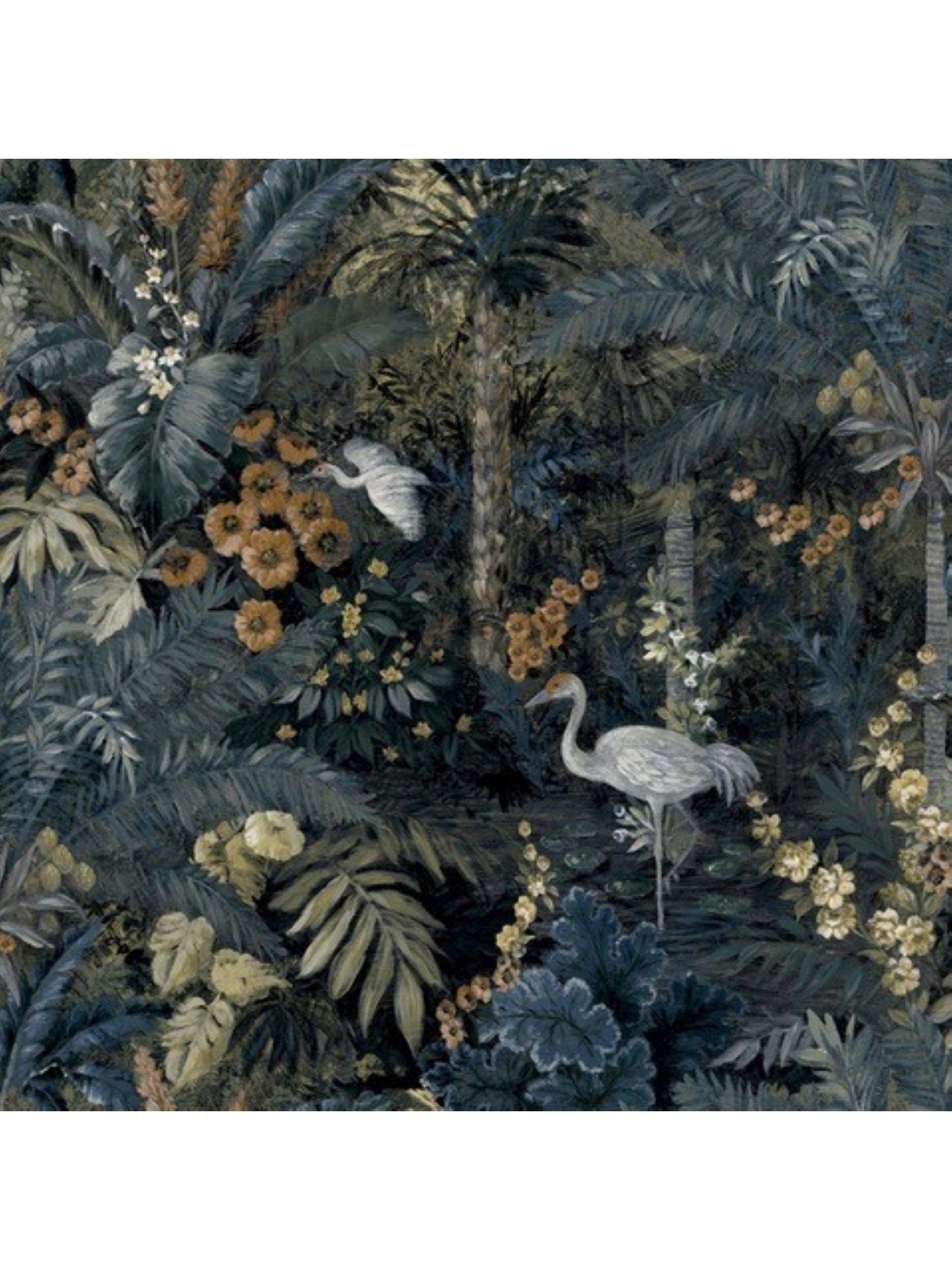 Image 4 of 5 of Holden Decor Jungle Paradise Wallpaper - Navy
