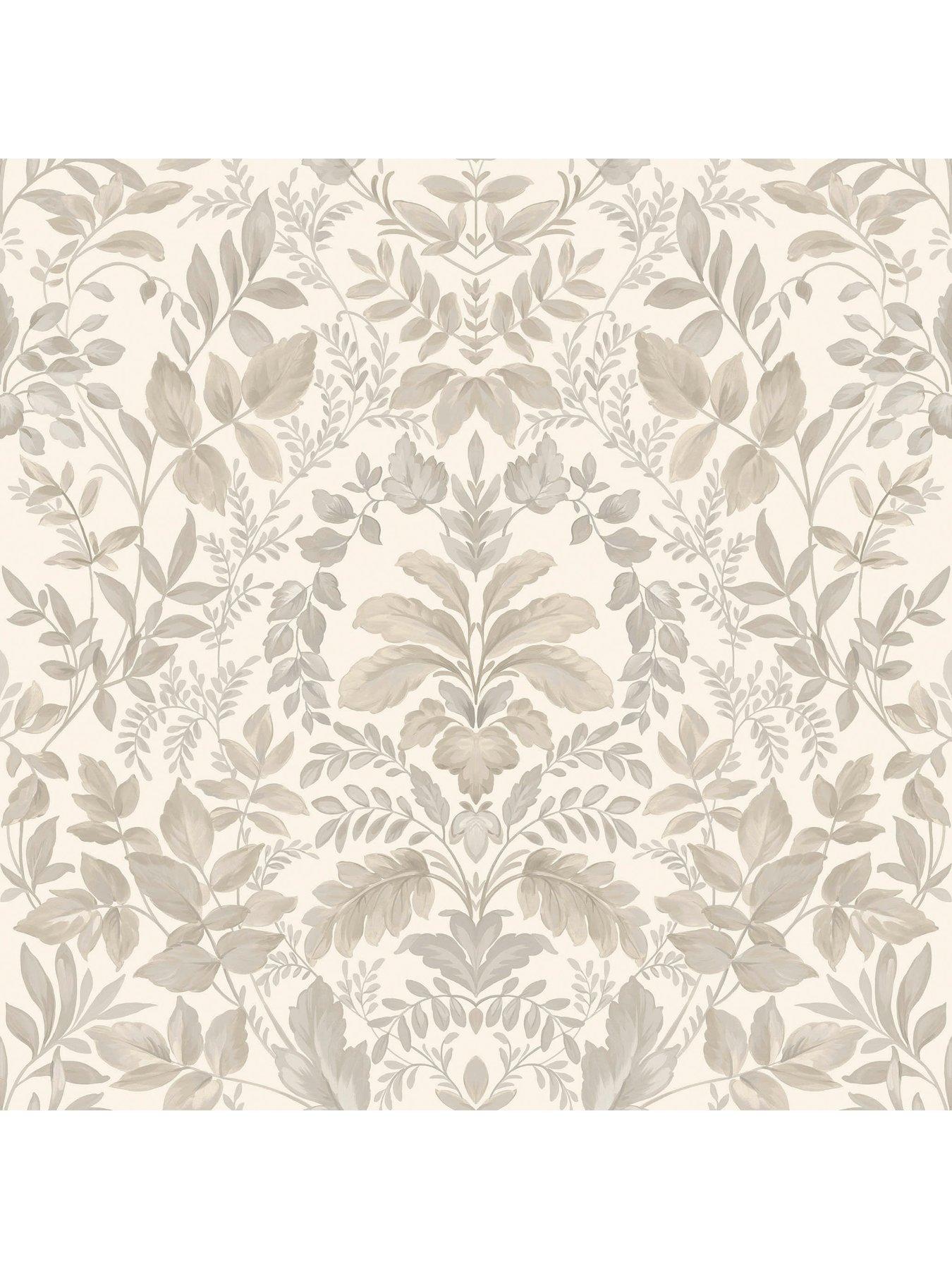 holden-decor-leaf-damask-wallpaper-beigedetail