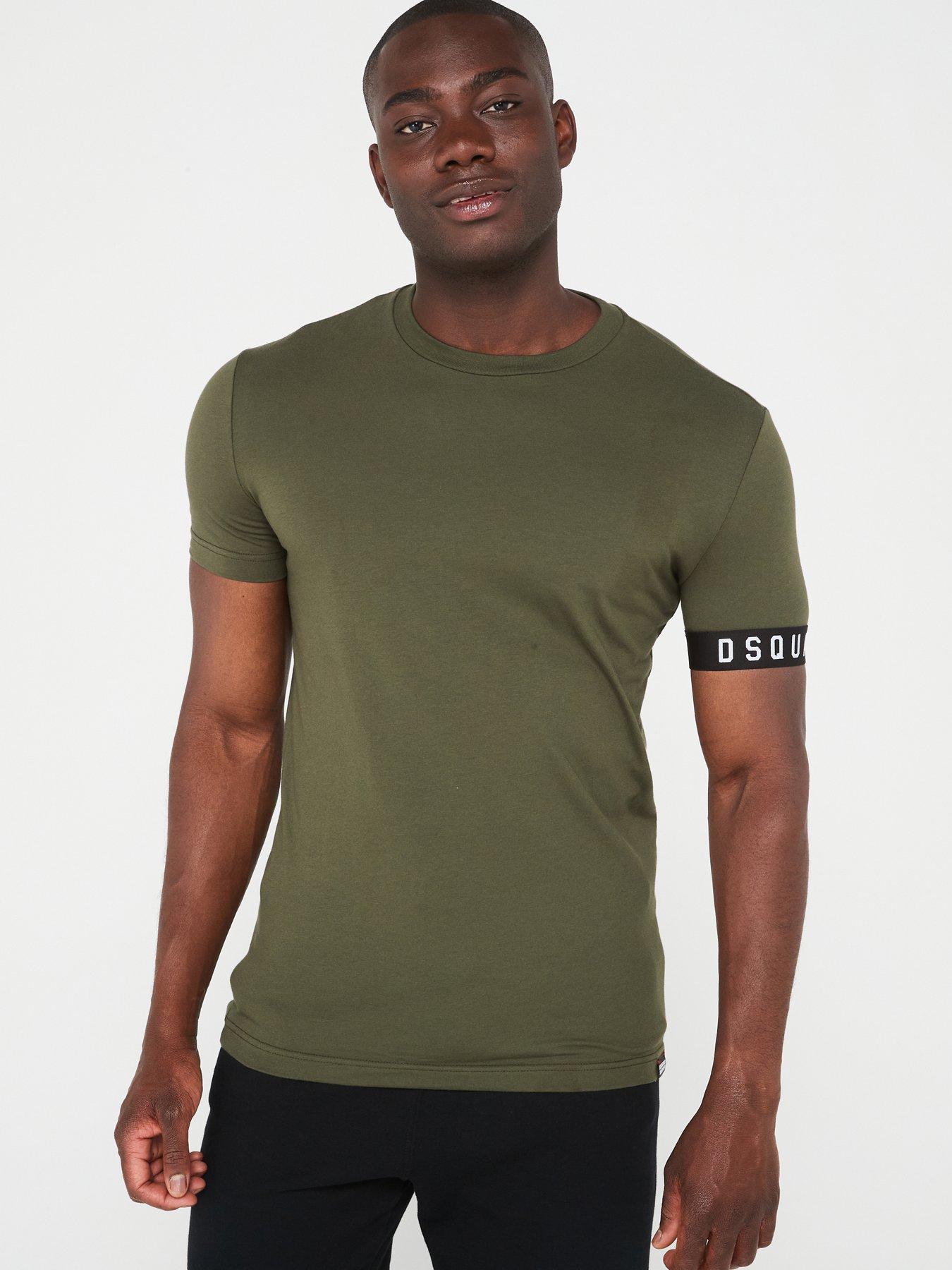 dsquared2-underwear-sleeve-band-logo-crew-t-shirt-green