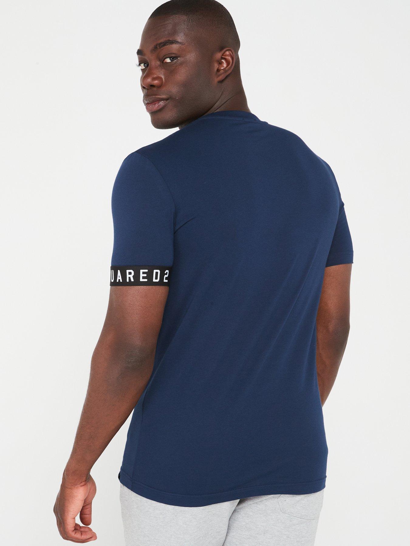 dsquared2-underwear-sleeve-band-logo-crew-t-shirt-navystillFront