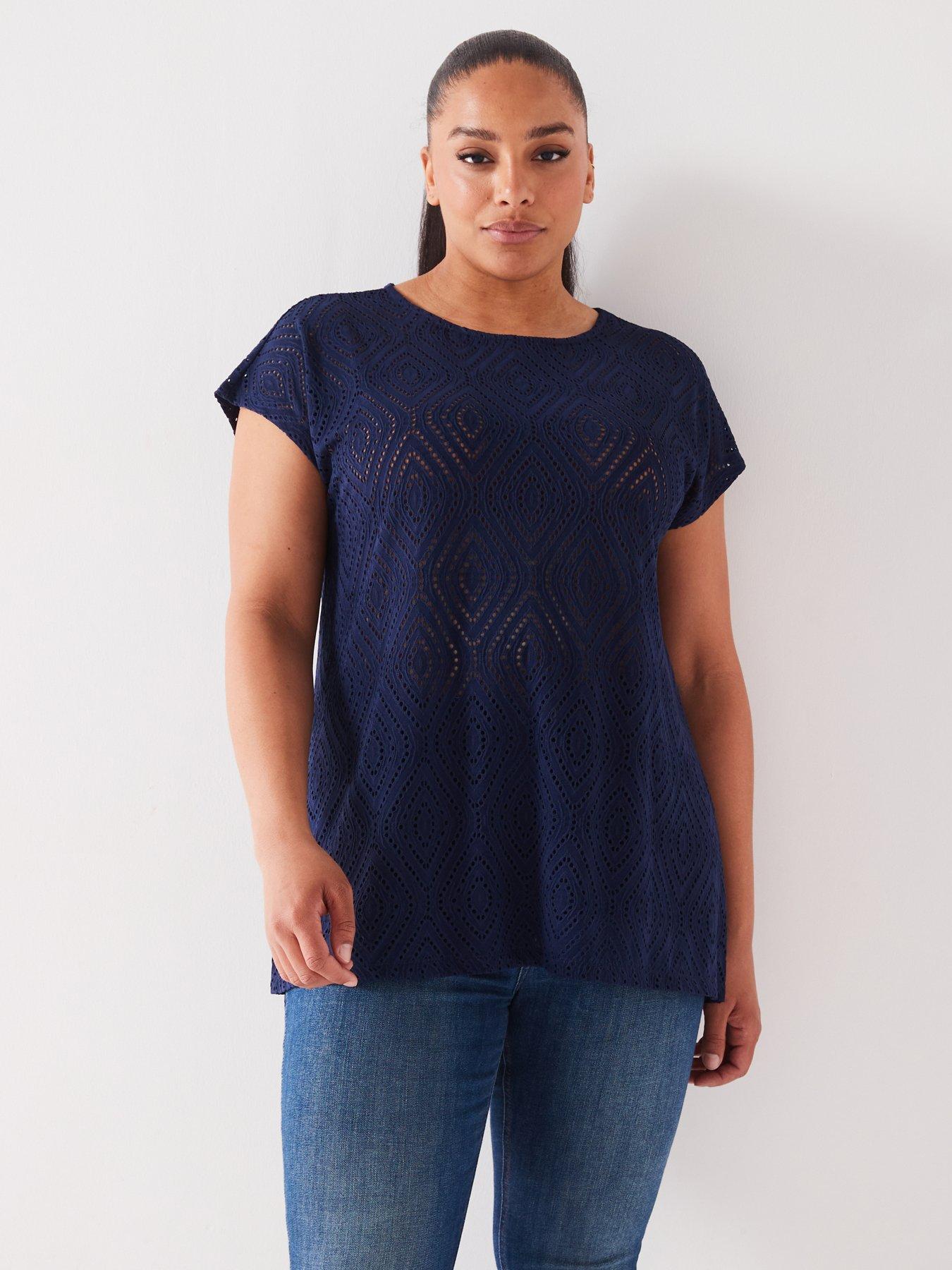 v-by-very-curve-broderie-cutwork-t-shirt-navy