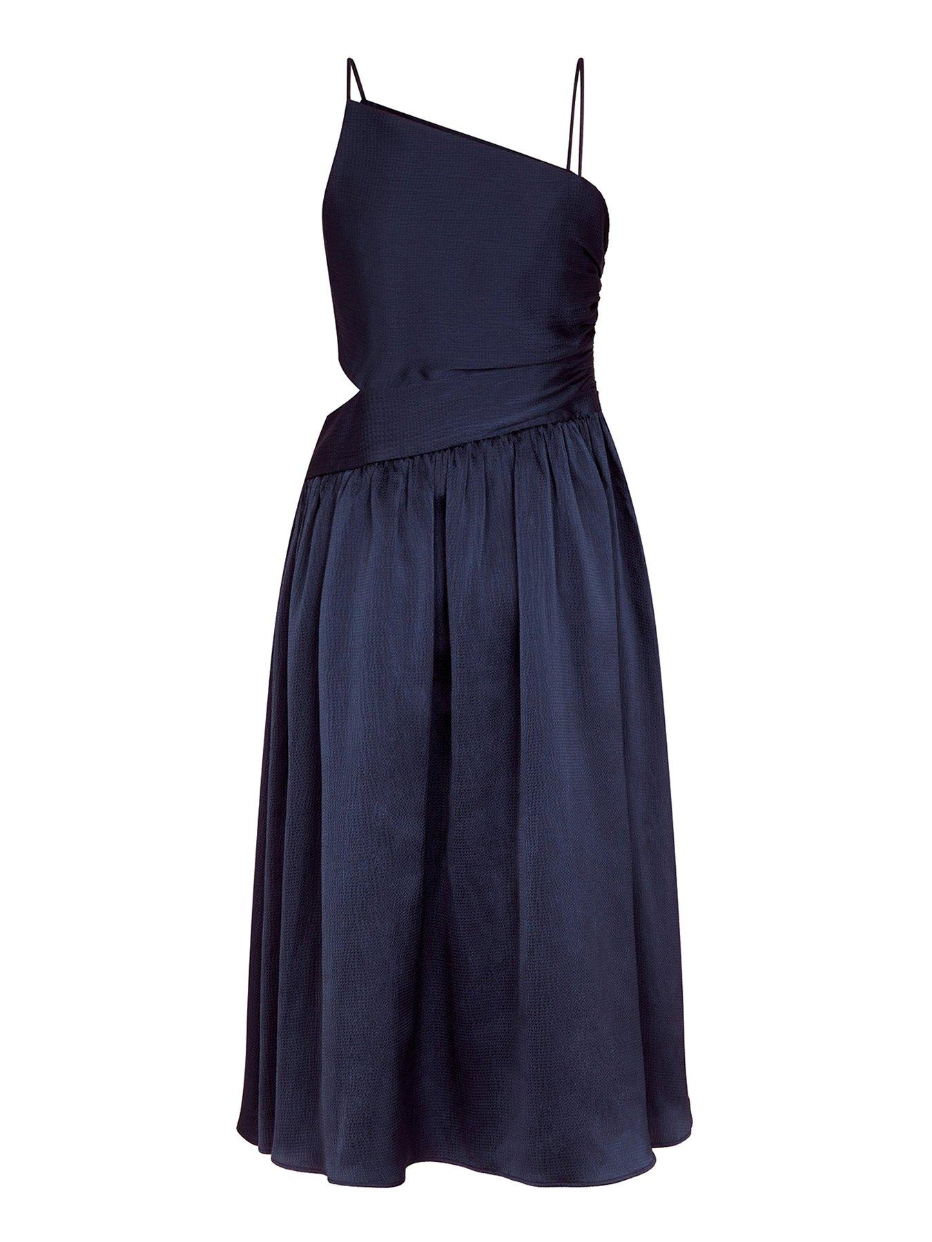 Monsoon Girls Satin Cut Out Prom Dress Navy Very Ireland