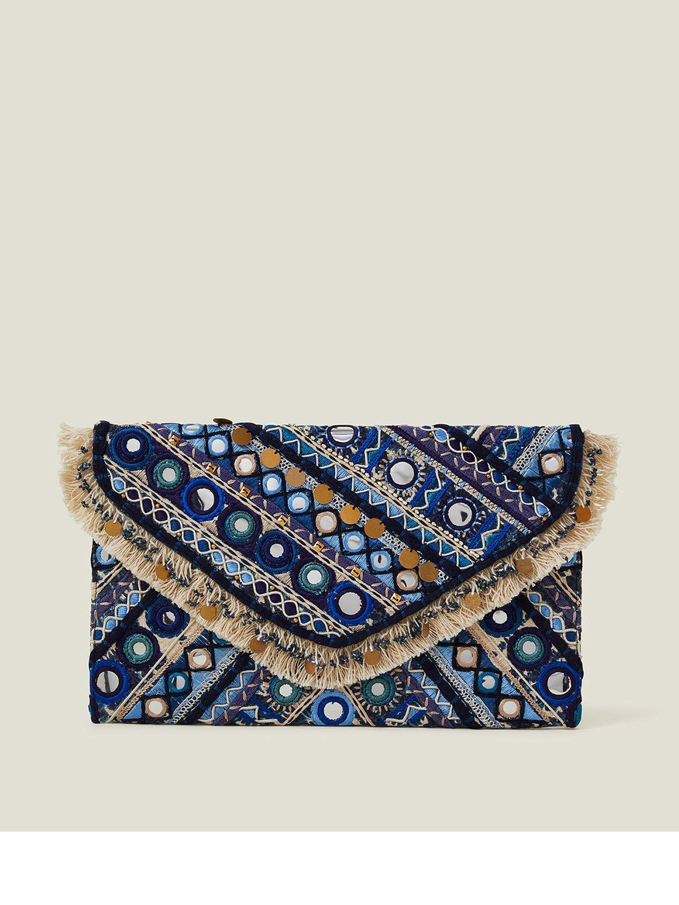 Blue clutch sale