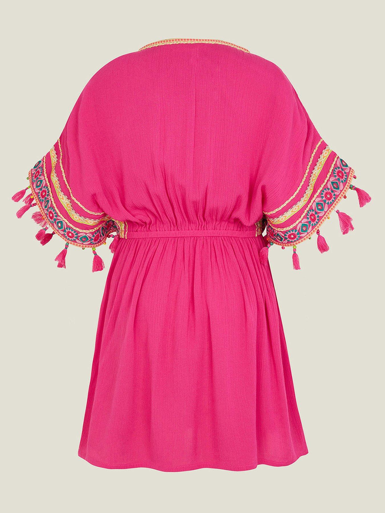 accessorize-girls-embroidered-beaded-tassel-kaftan-pinkback