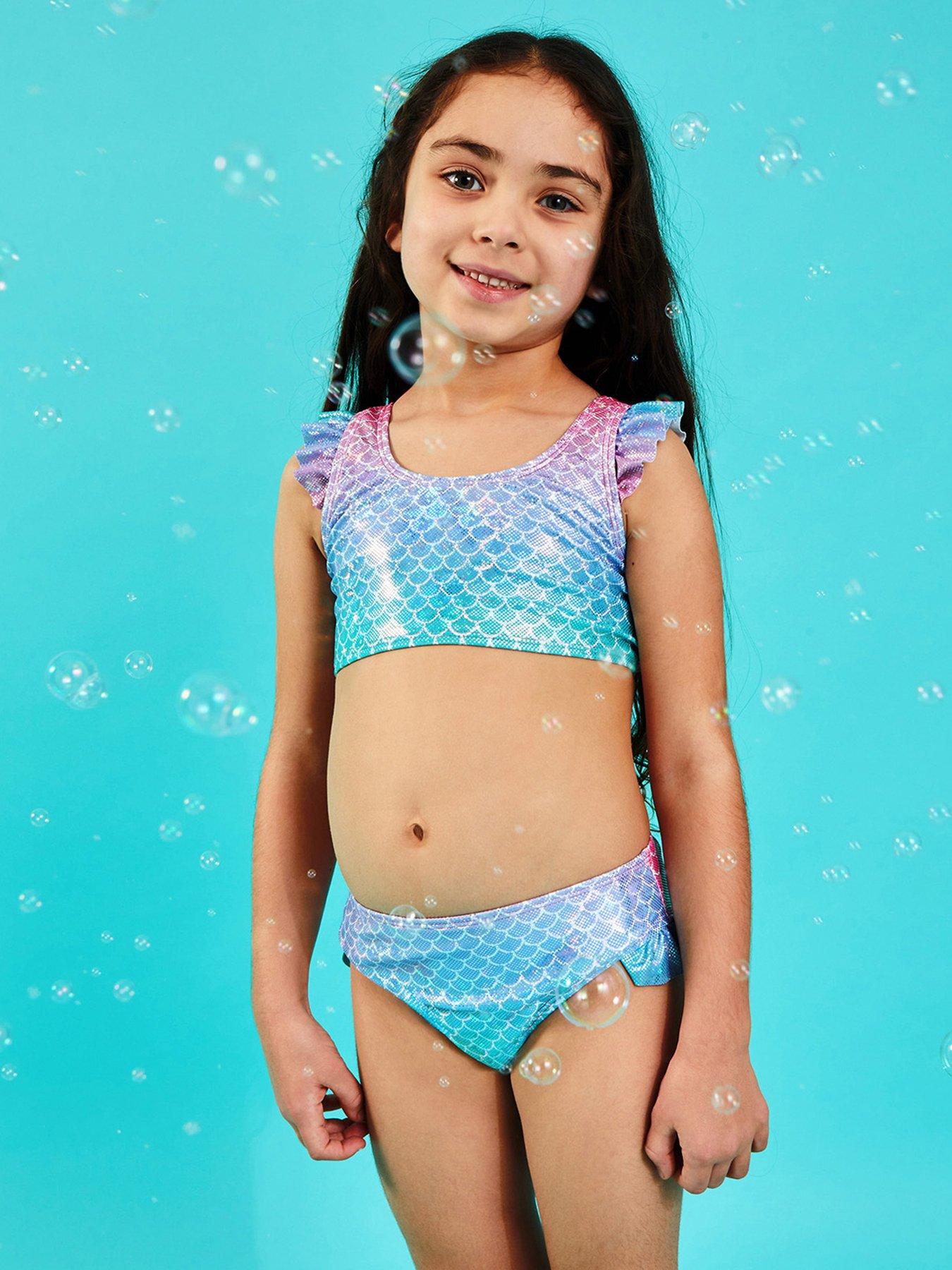 Image 2 of 4 of Accessorize Girls Mermaid Bikini - Pastel Multi