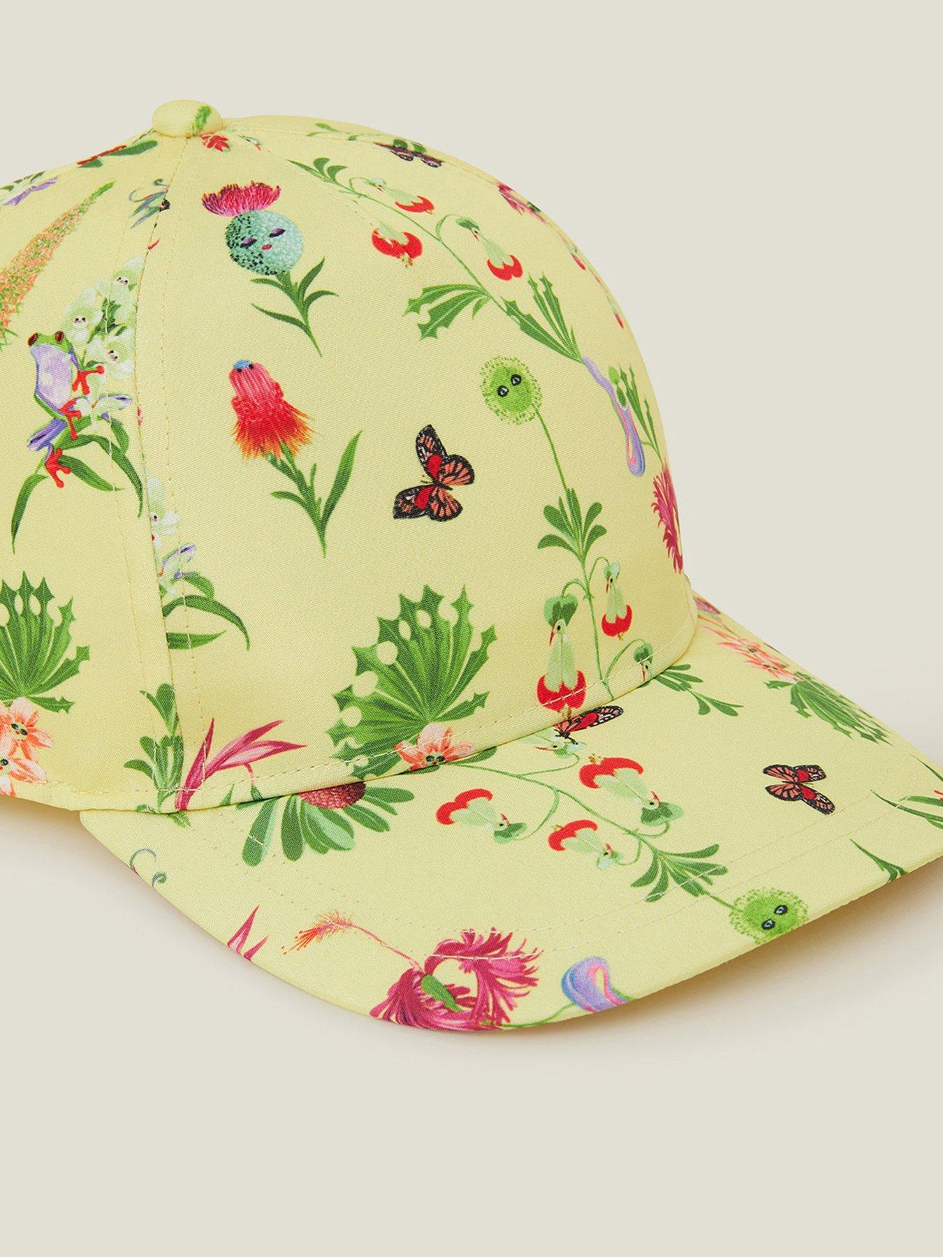 accessorize-girls-floral-print-cap-yellowoutfit