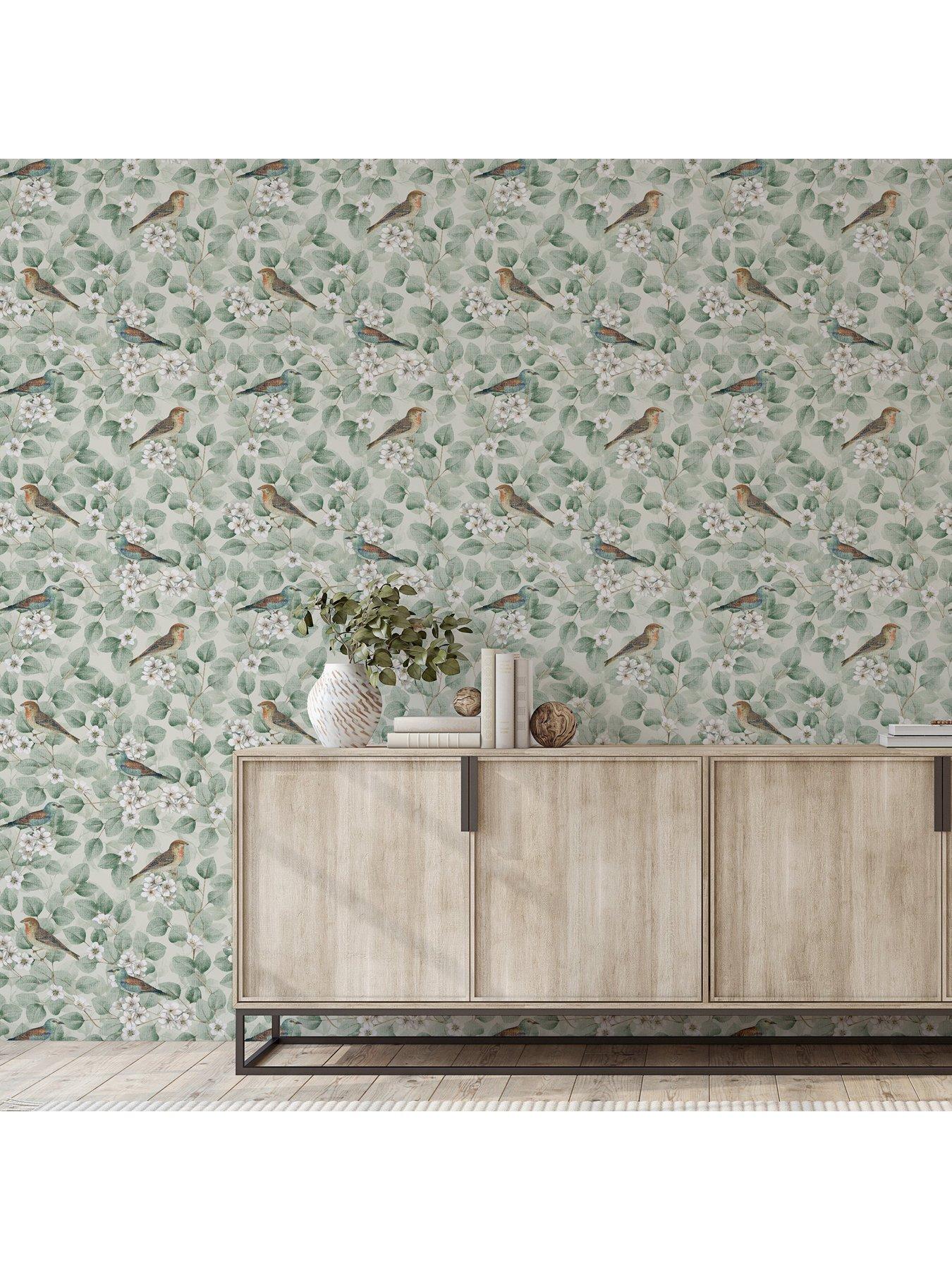 arthouse-birds-and-blossoms-wallpaper-greendetail