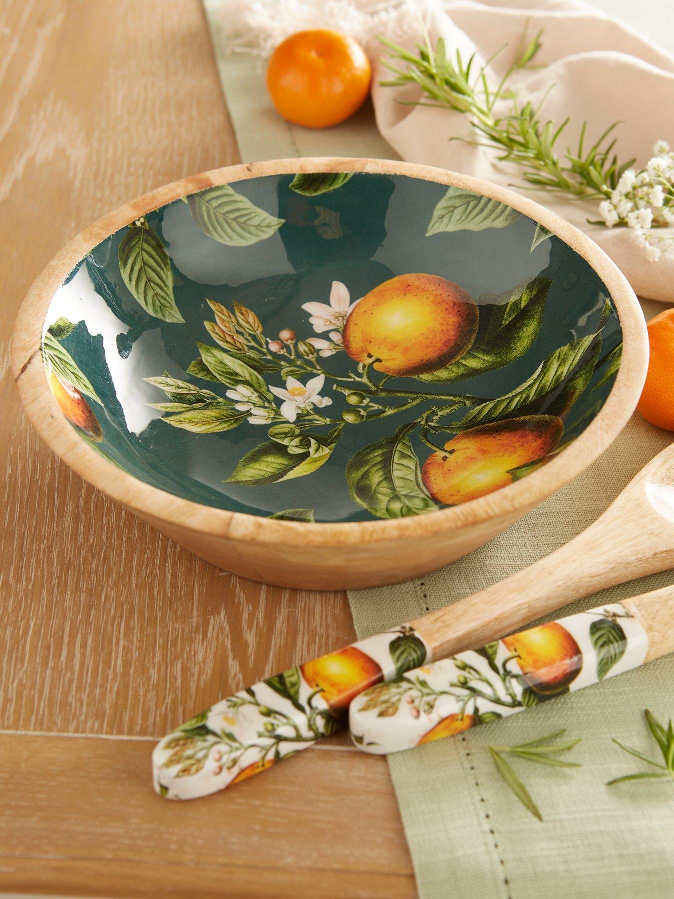 very-home-orange-blossom-24-cm-mango-wood-round-dish