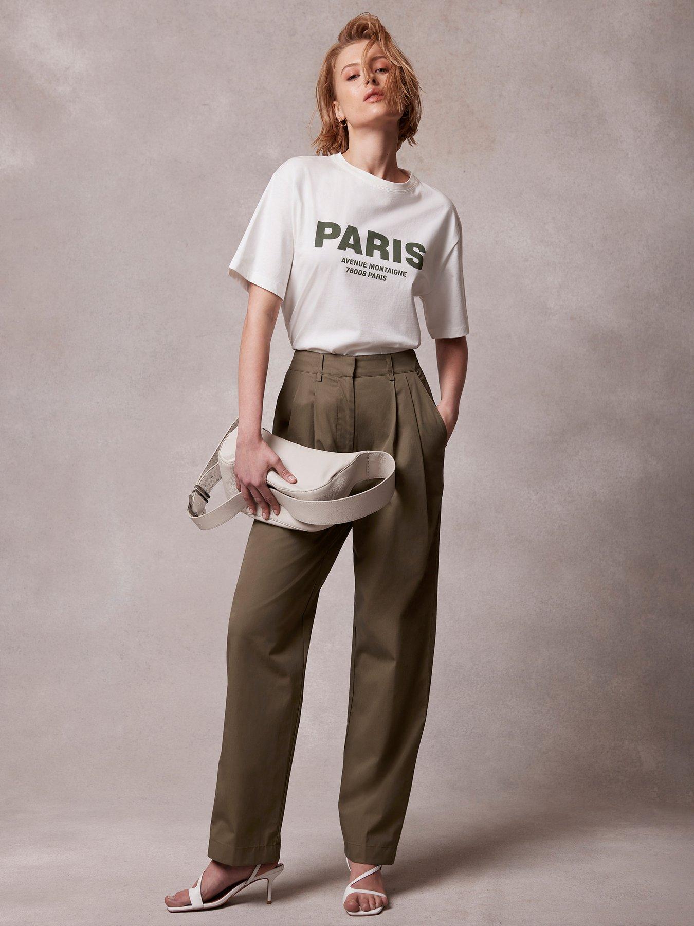 mint-velvet-khaki-cotton-blend-trouser