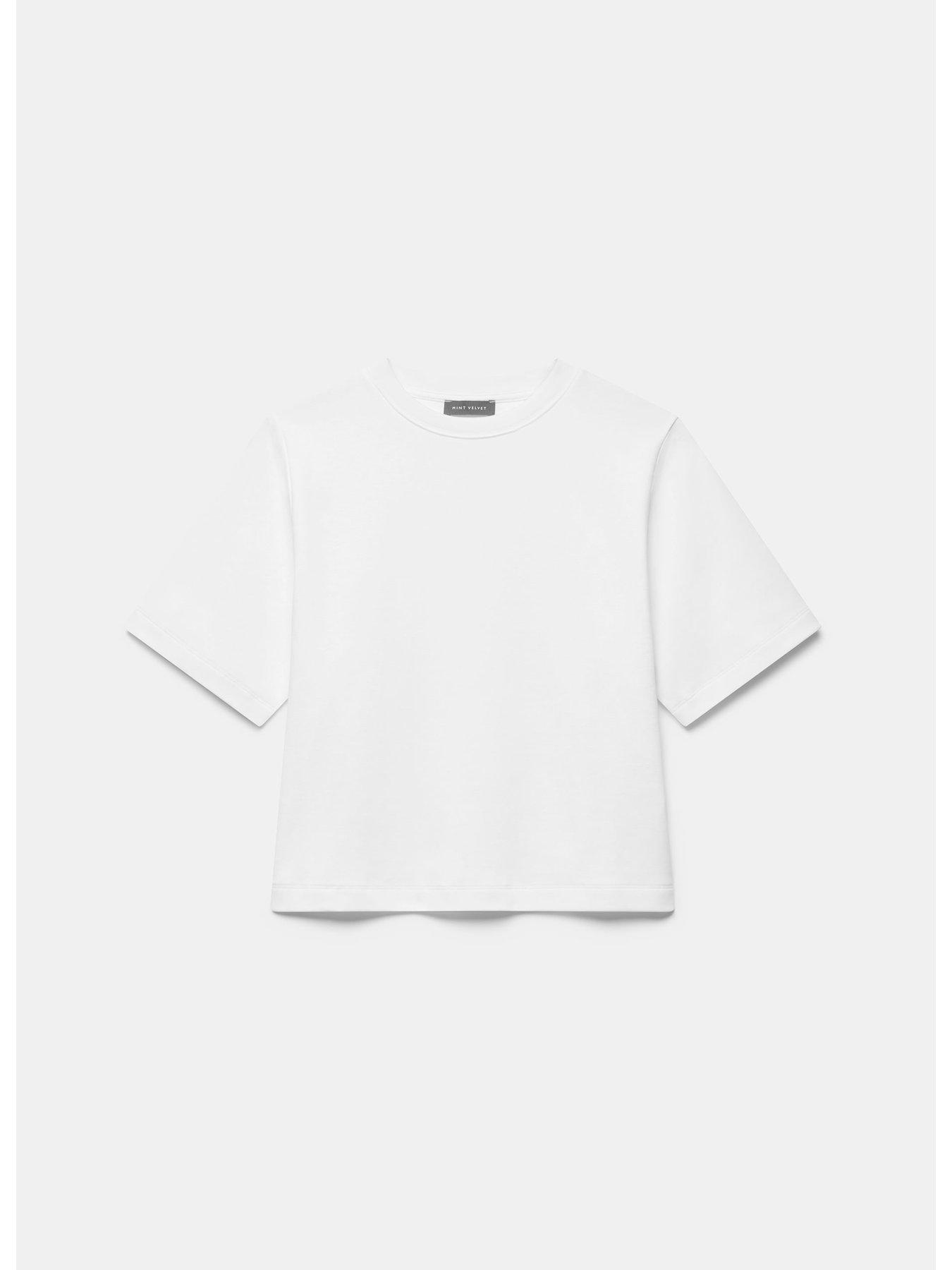 Image 5 of 6 of Mint Velvet Ivory Ultimate White T-Shirt