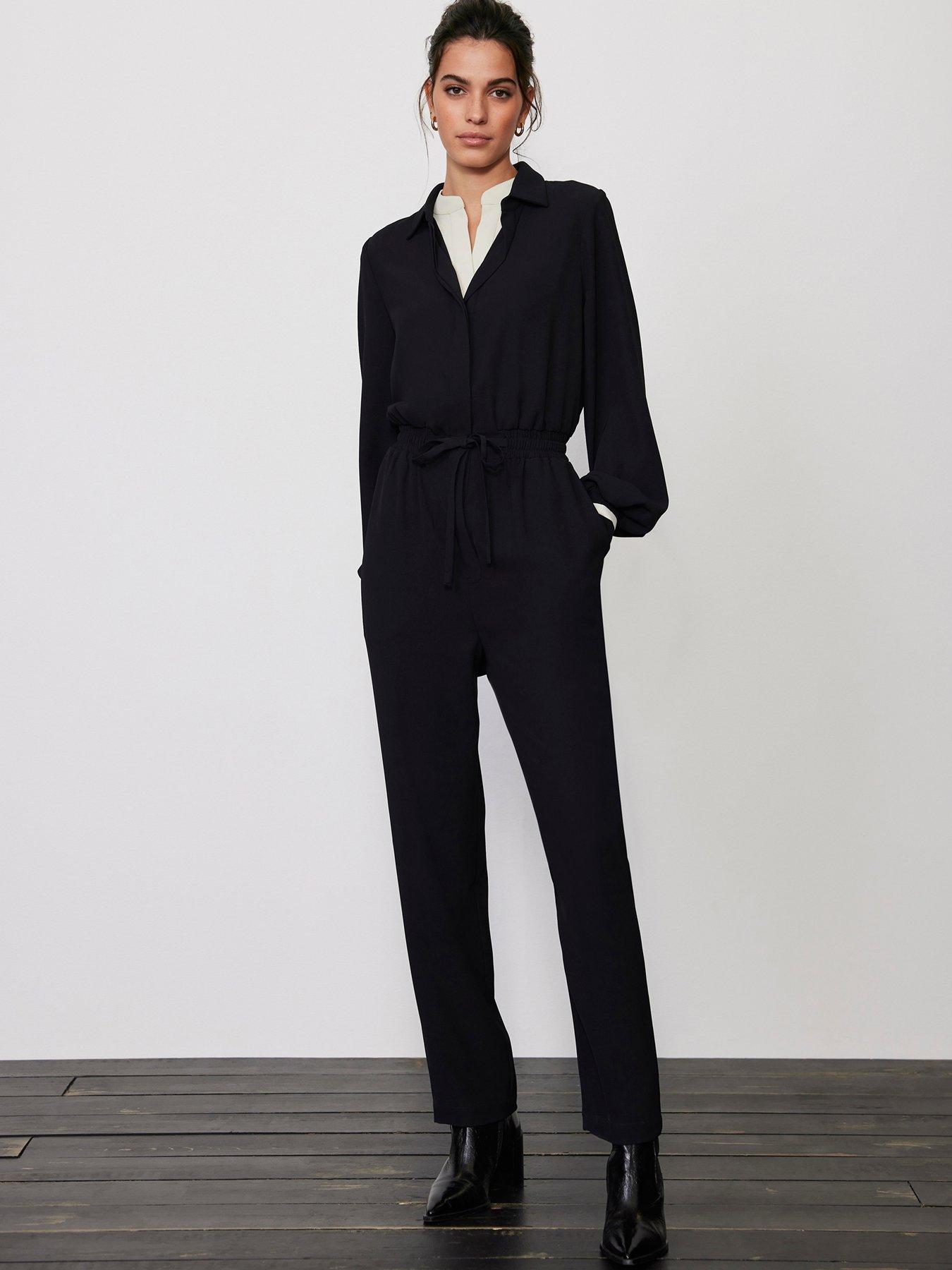 Mint Velvet Black Layered Look Jumpsuit | Very Ireland