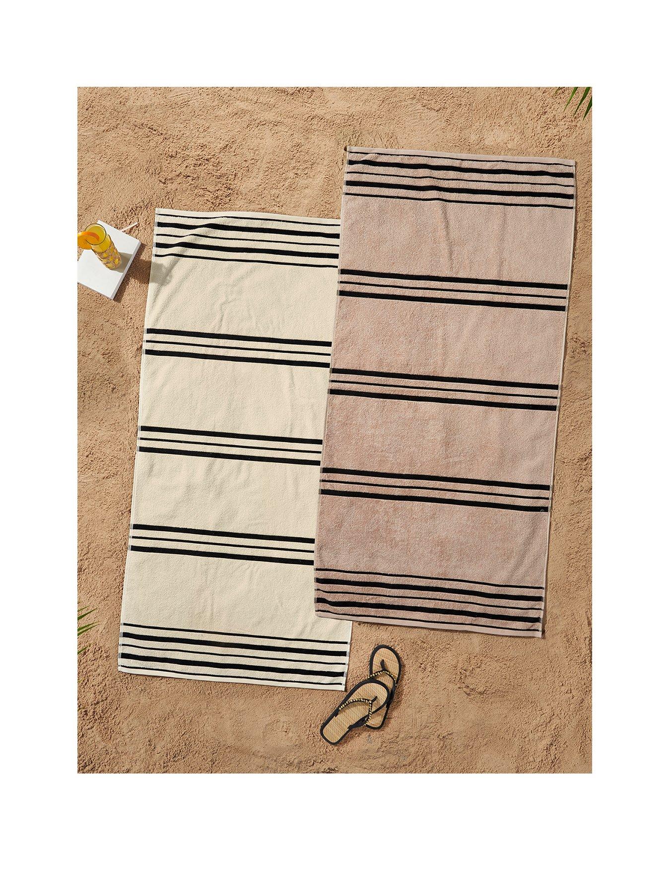 catherine-lansfield-stripe-beach-towel-twin-pack