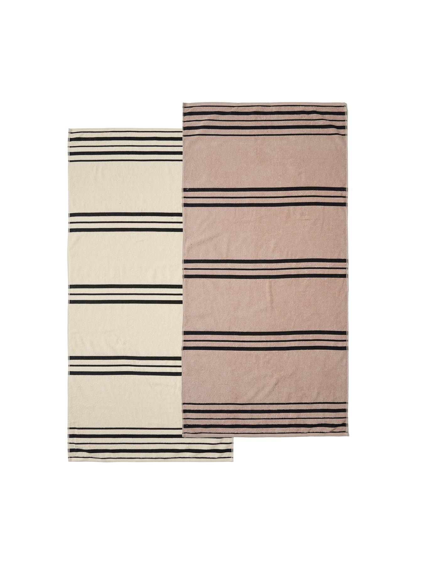 catherine-lansfield-stripe-beach-towel-twin-packstillFront