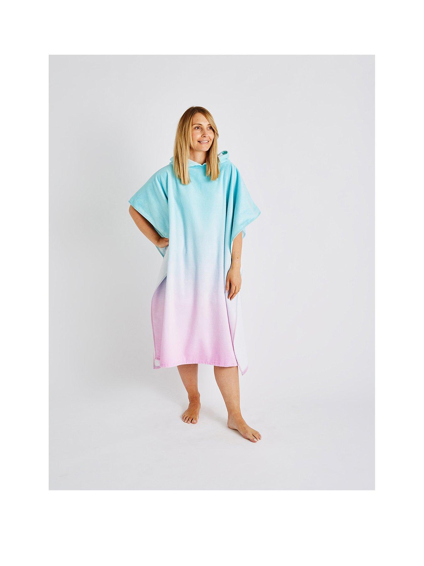 catherine-lansfield-ombre-adult-beach-poncho-towel