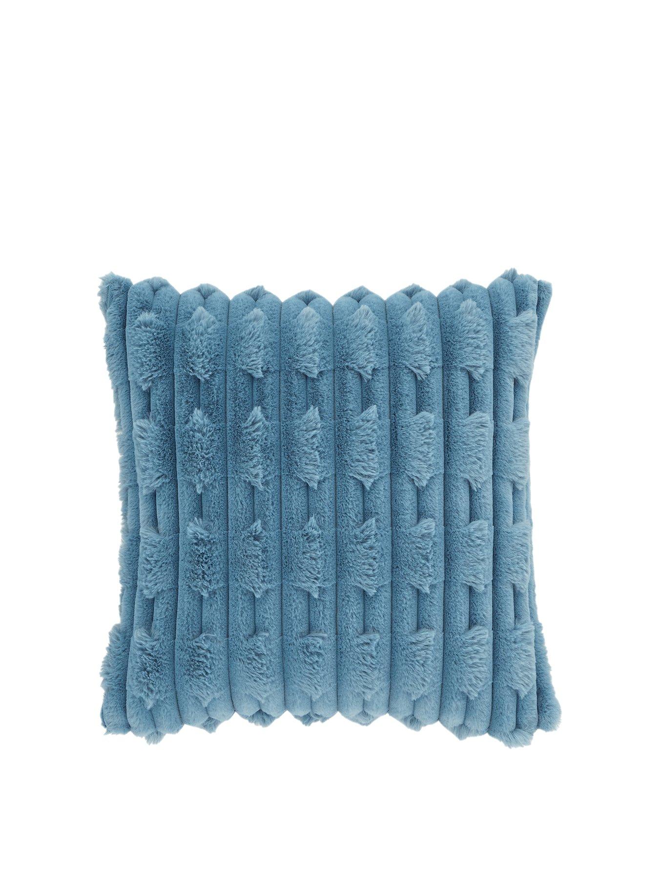 bianca-carved-faux-fur-cosy-cushion-in-bluenbspstillFront