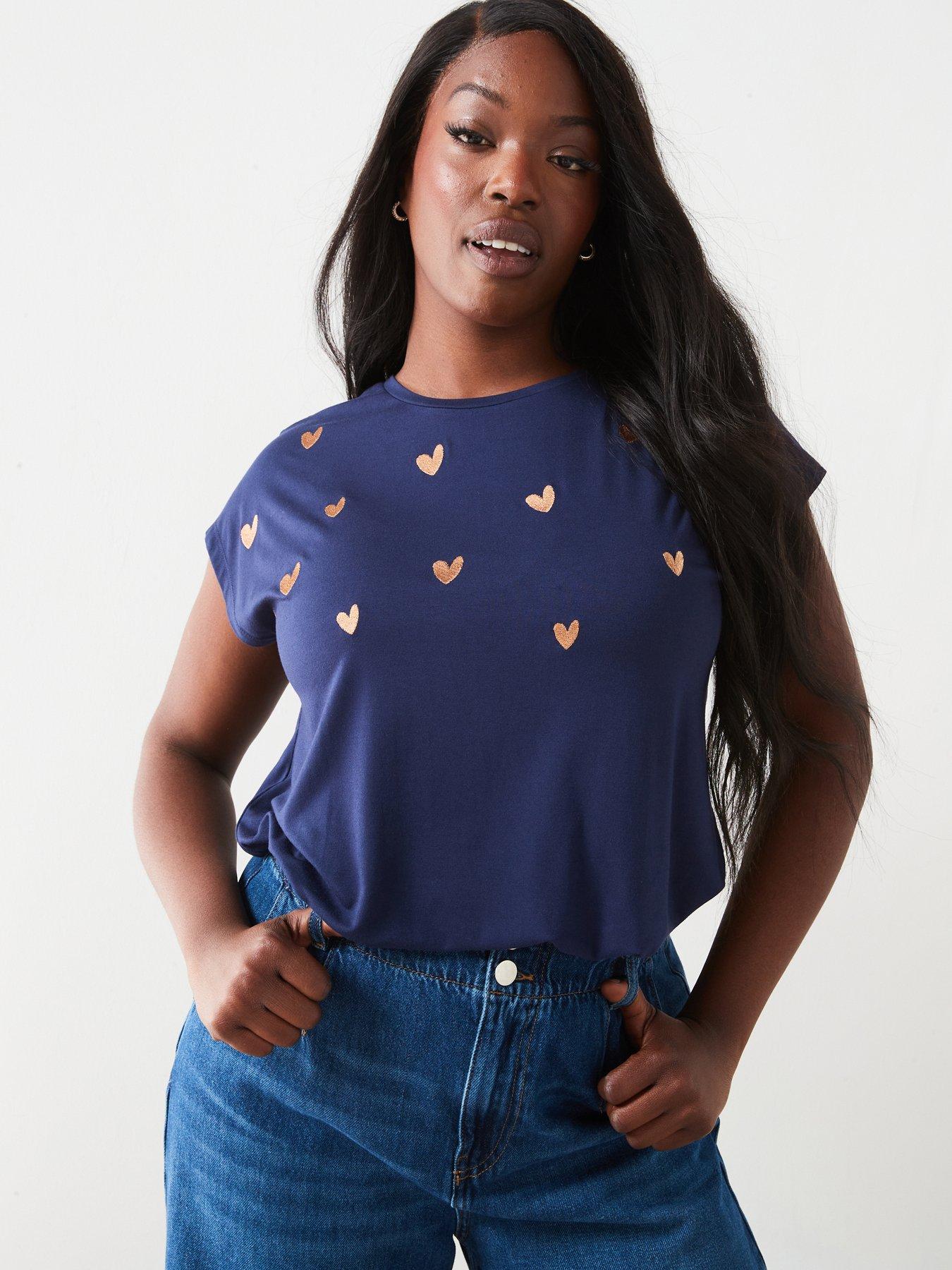 v-by-very-curve-embroidered-detail-t-shirt-navy