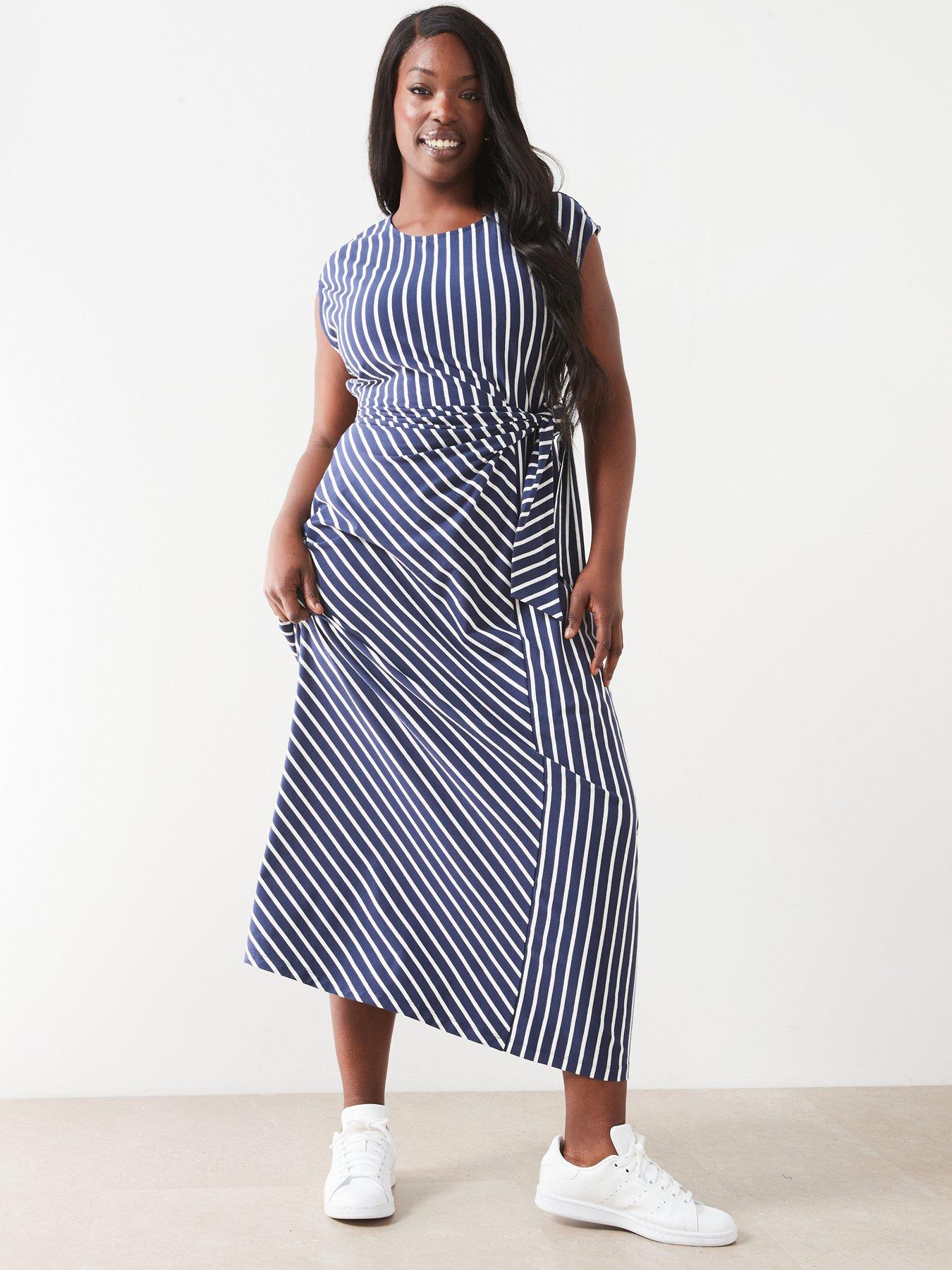 v-by-very-curve-sleeveless-knot-detail-jersey-midi-dress-navy