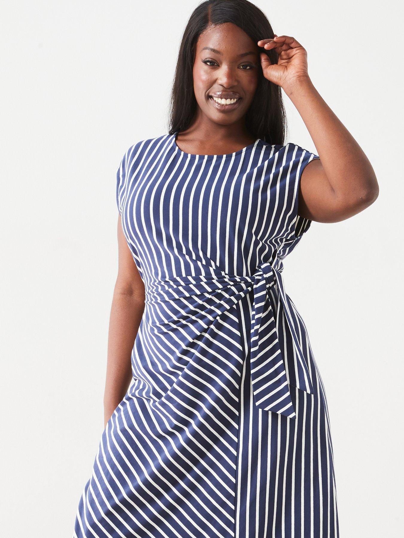 v-by-very-curve-sleeveless-knot-detail-jersey-midi-dress-navydetail