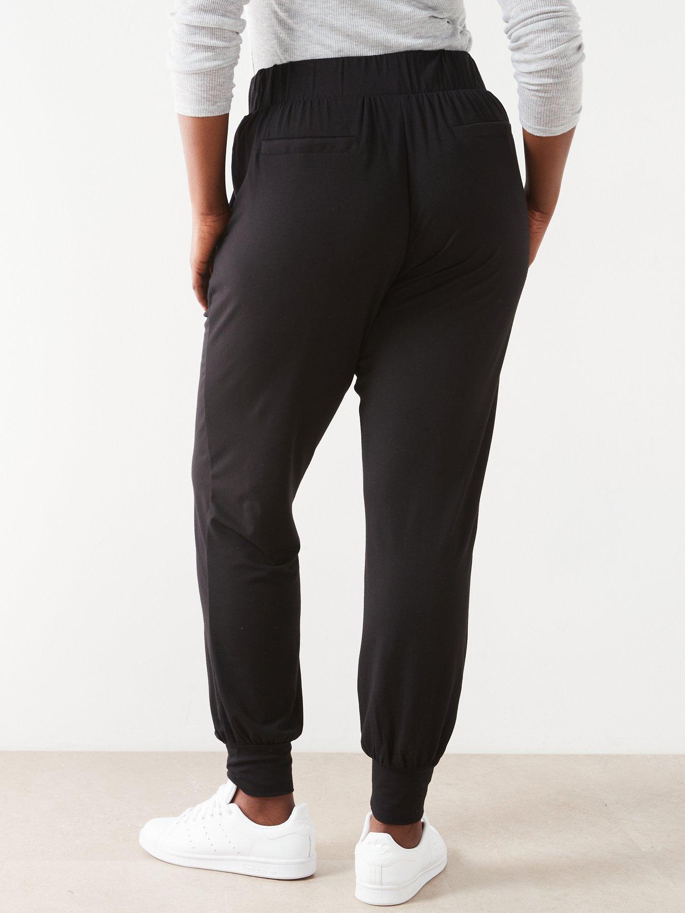 v-by-very-curve-cuffed-jersey-trouser-blackstillFront