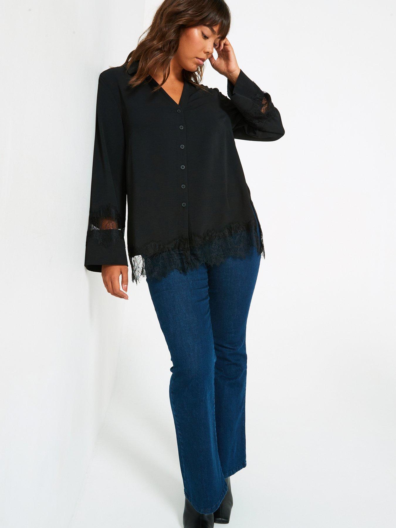 v-by-very-curve-lace-detail-shirt-blackdetail