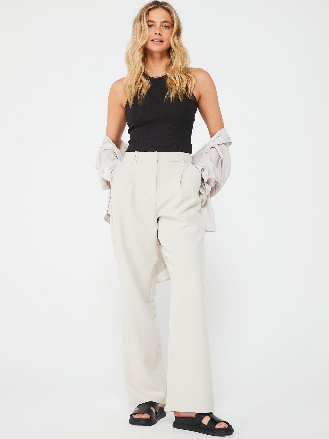 vero-moda-high-waisted-wide-leg-trouser-creamback