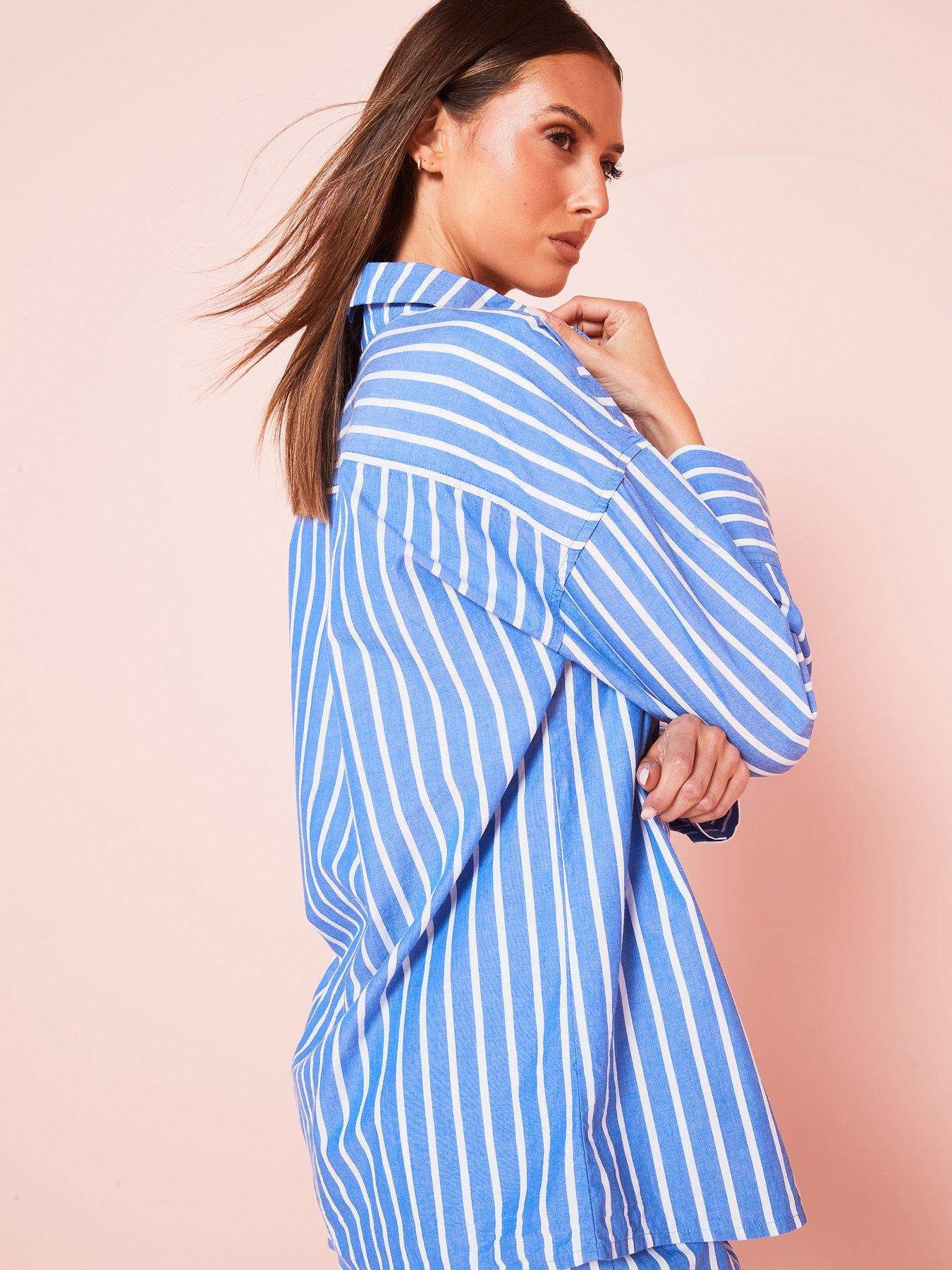 v-by-very-stripe-cotton-shirt-co-ord-bluestillFront