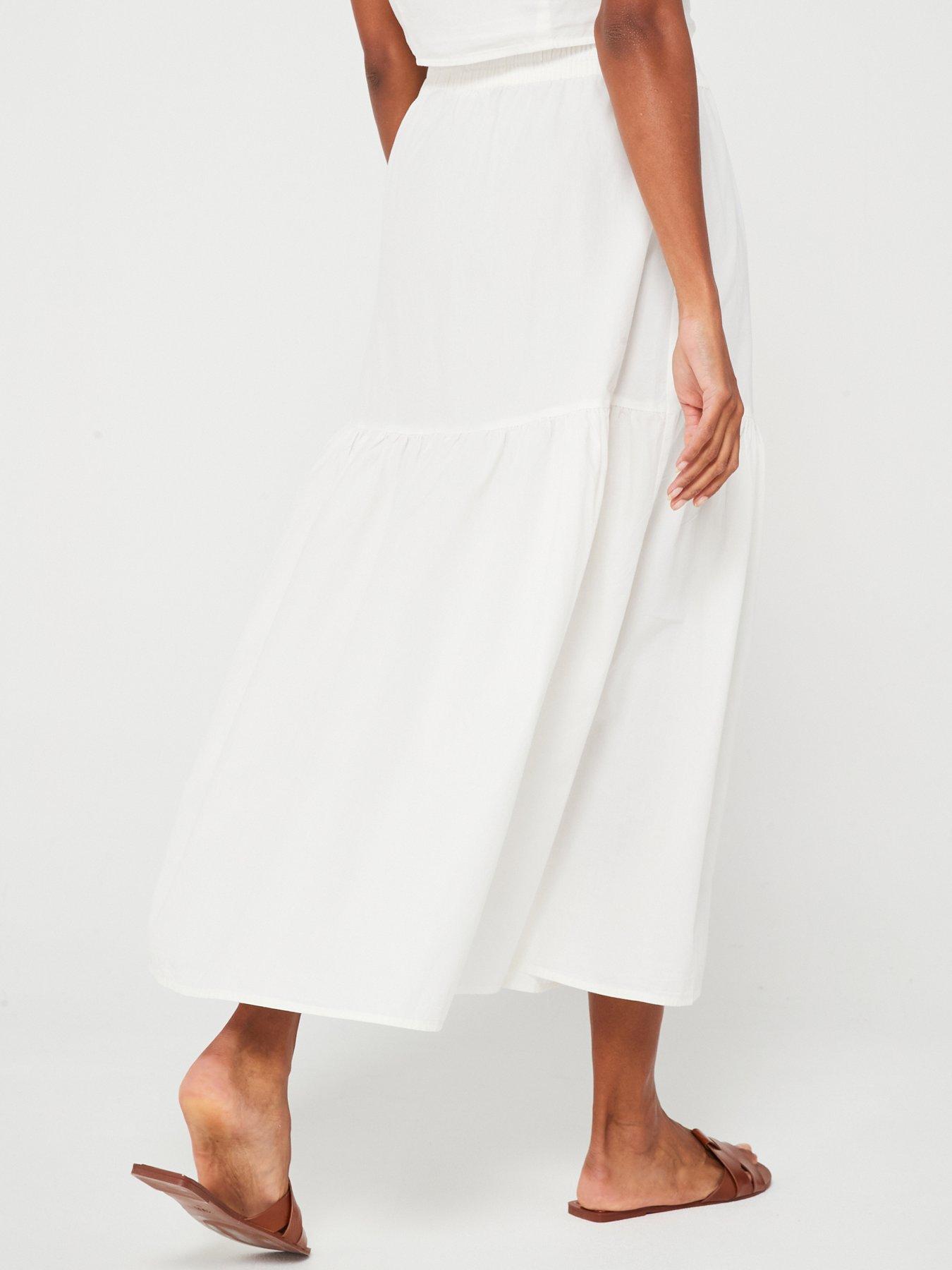 vero-moda-tiered-midi-skirt-whitestillFront