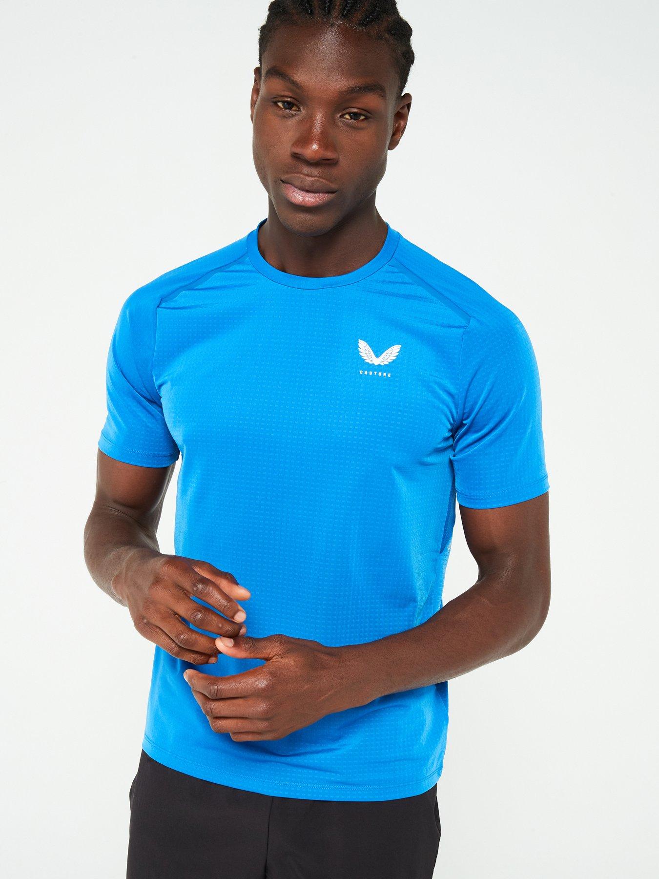 castore-mens-training-airex-short-sleeved-tee-blue