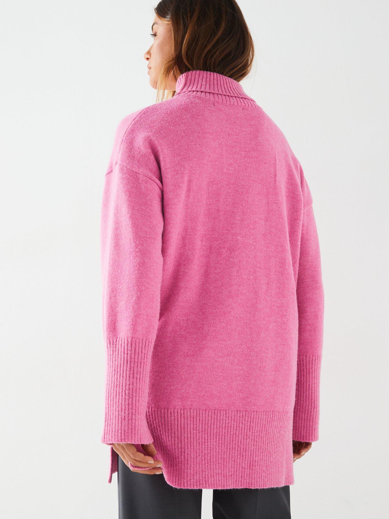 v-by-very-roll-neck-deep-rib-longline-jumperstillFront