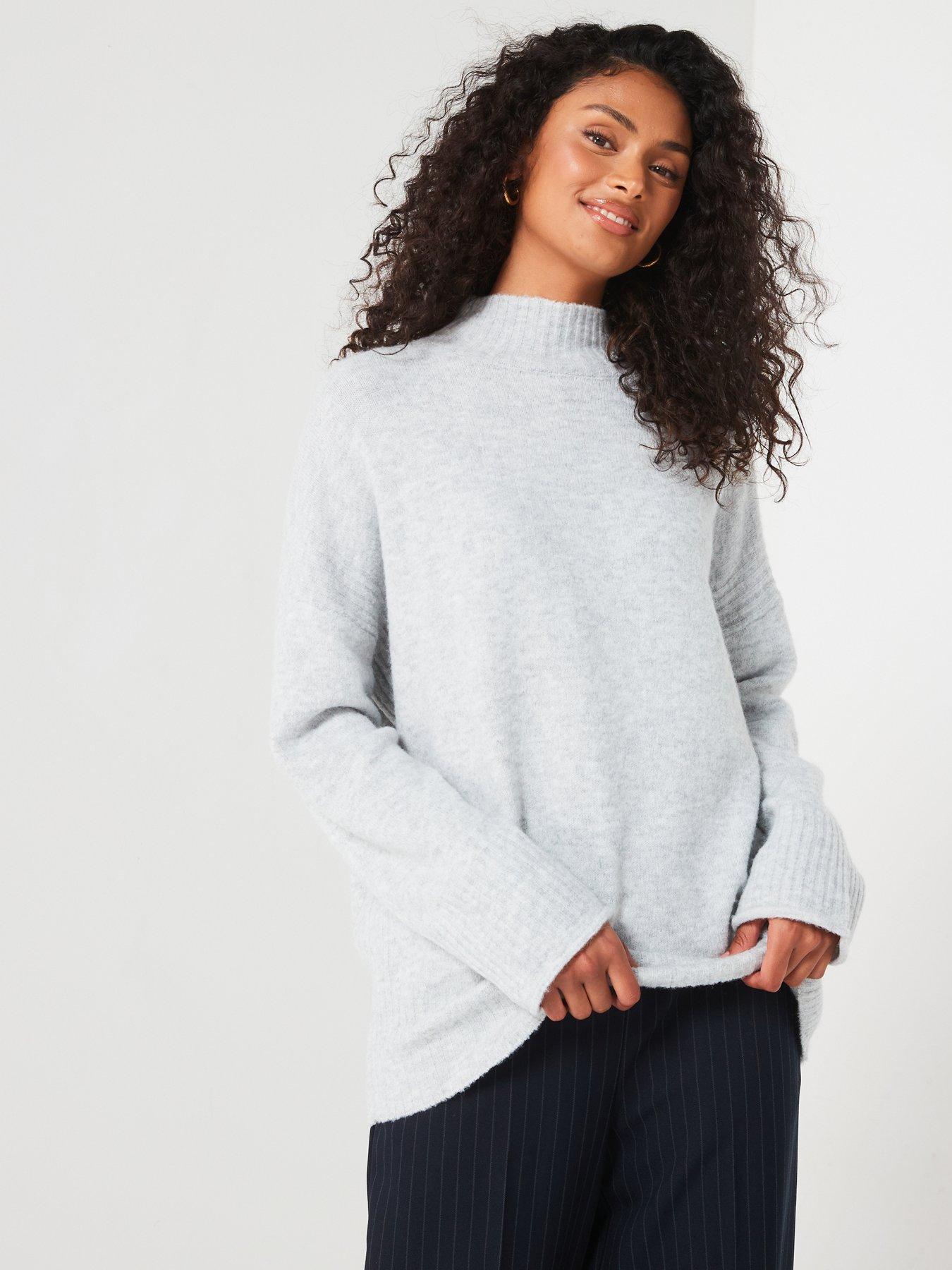 v-by-very-funnel-neck-seam-detail-longline-jumper-light-greyoutfit