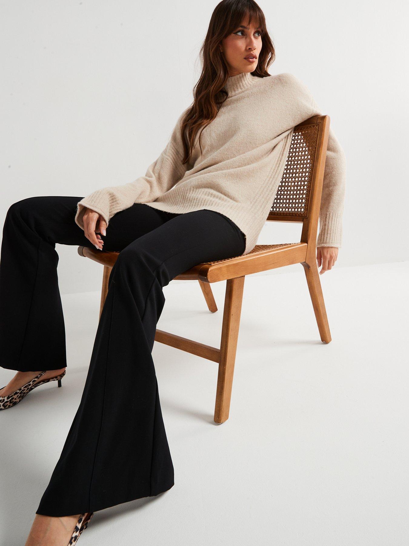 v-by-very-funnel-neck-seam-detail-longline-jumper-beigeoutfit