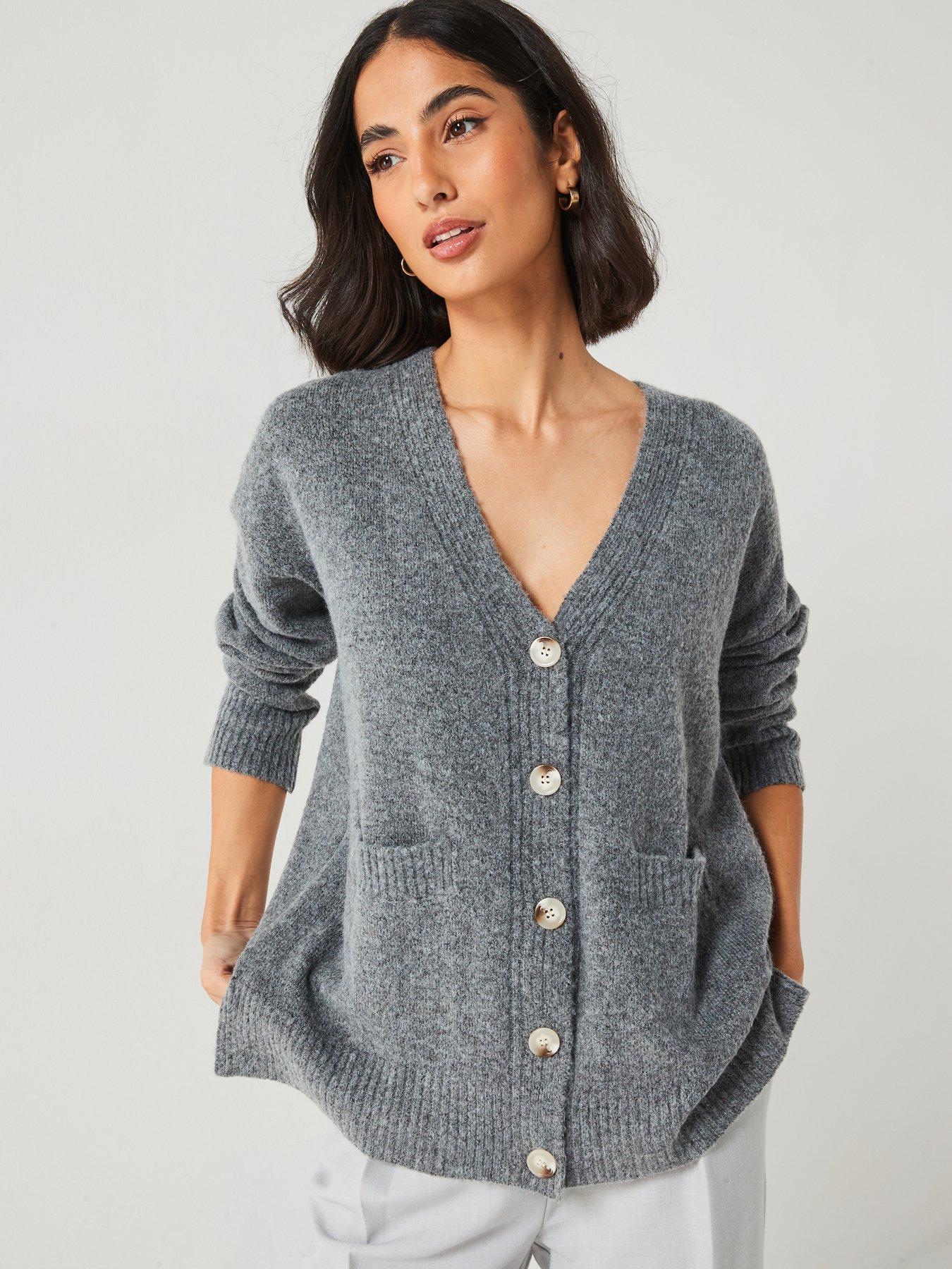 v-by-very-relaxed-rib-detail-cardigan-grey