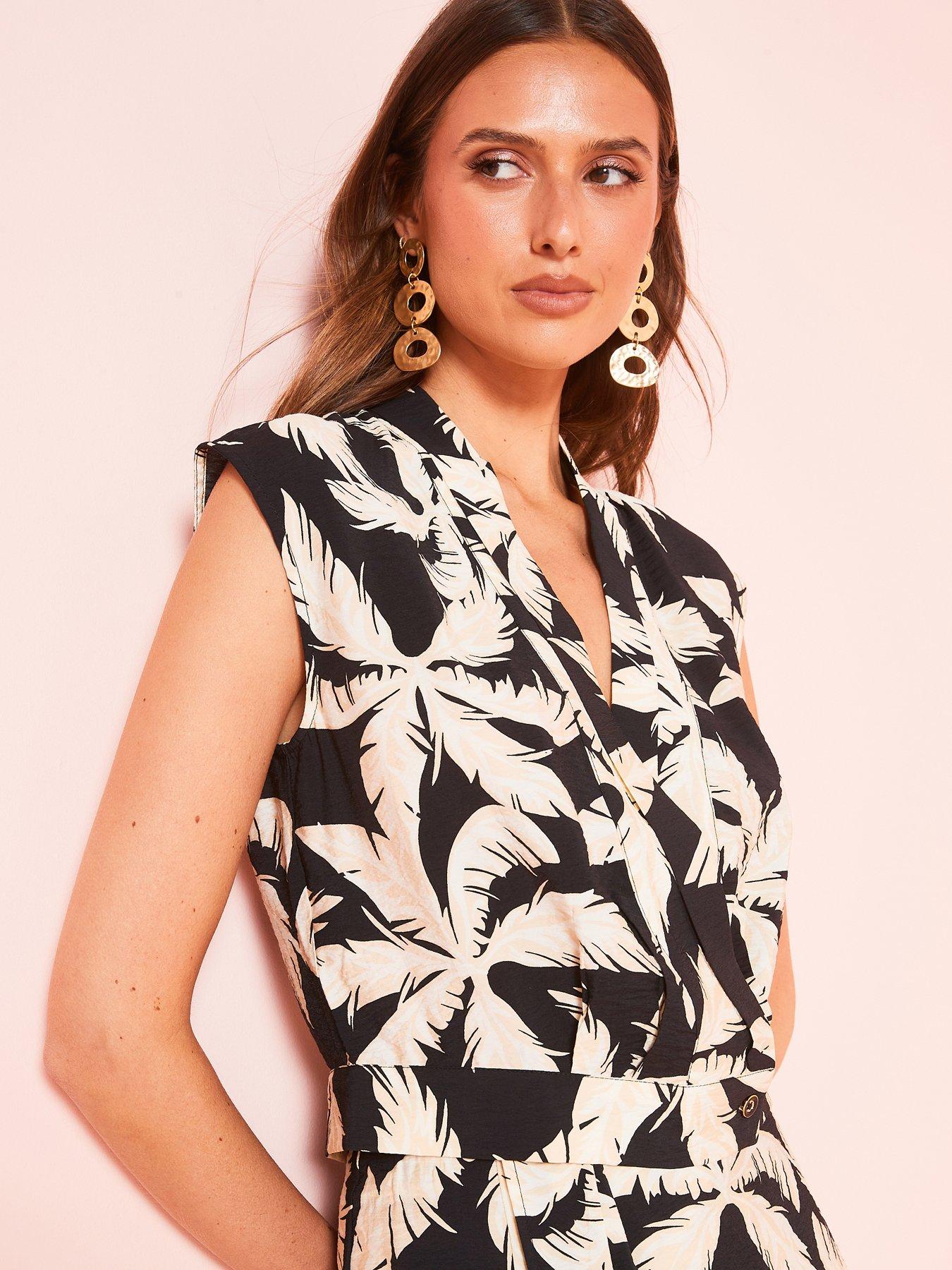 v-by-very-leaf-printnbspwrap-sleeveless-blouse-blackwhite