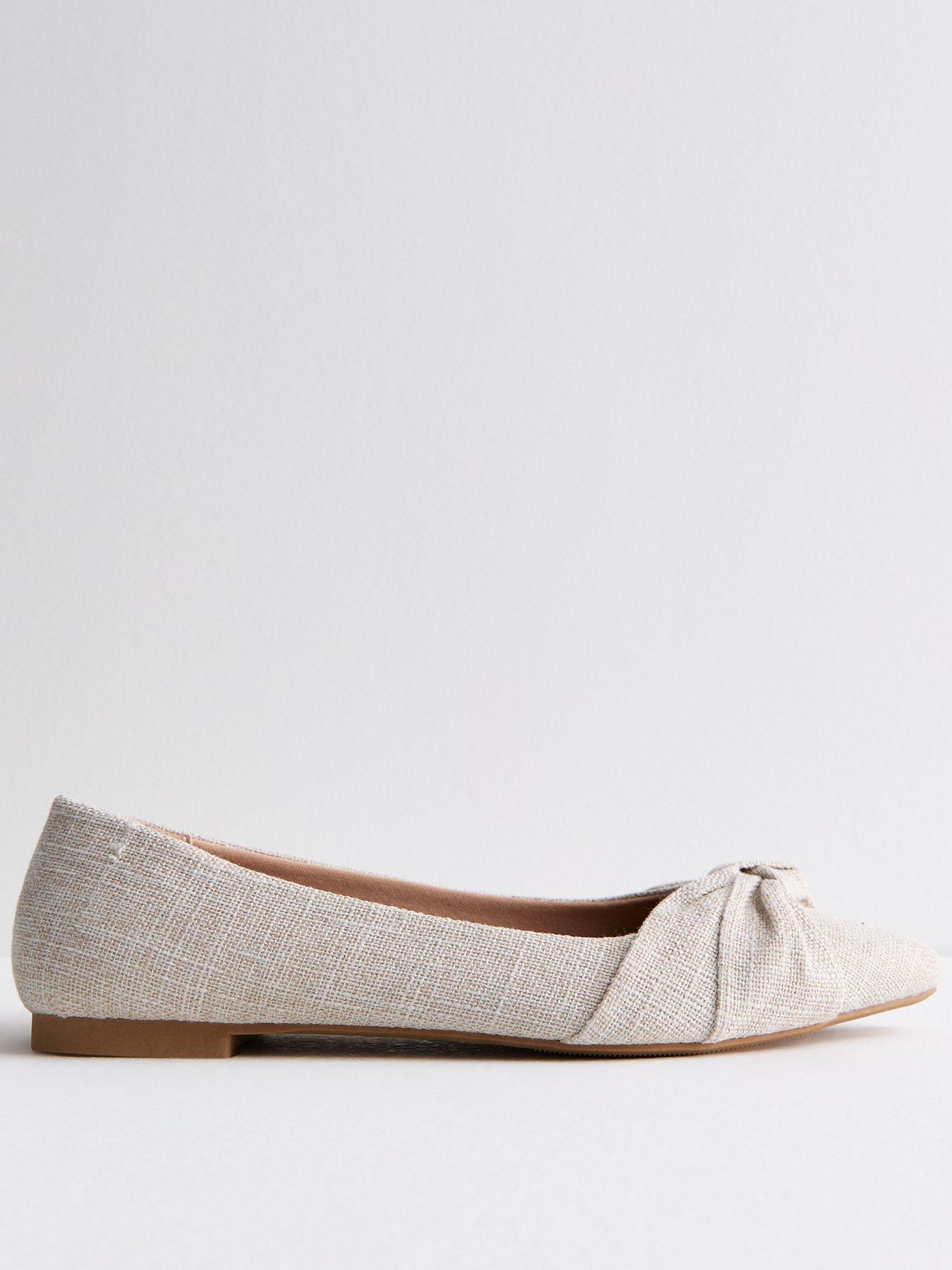 new-look-wide-fit-off-white-linen-look-ballerina-pumps