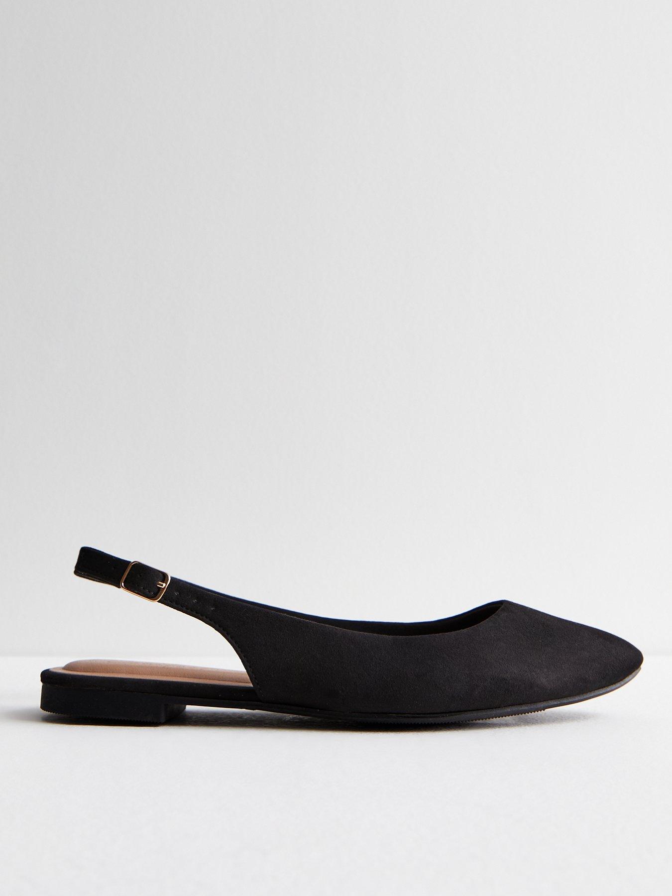 new-look-suedette-slingback-flat-pumps-black