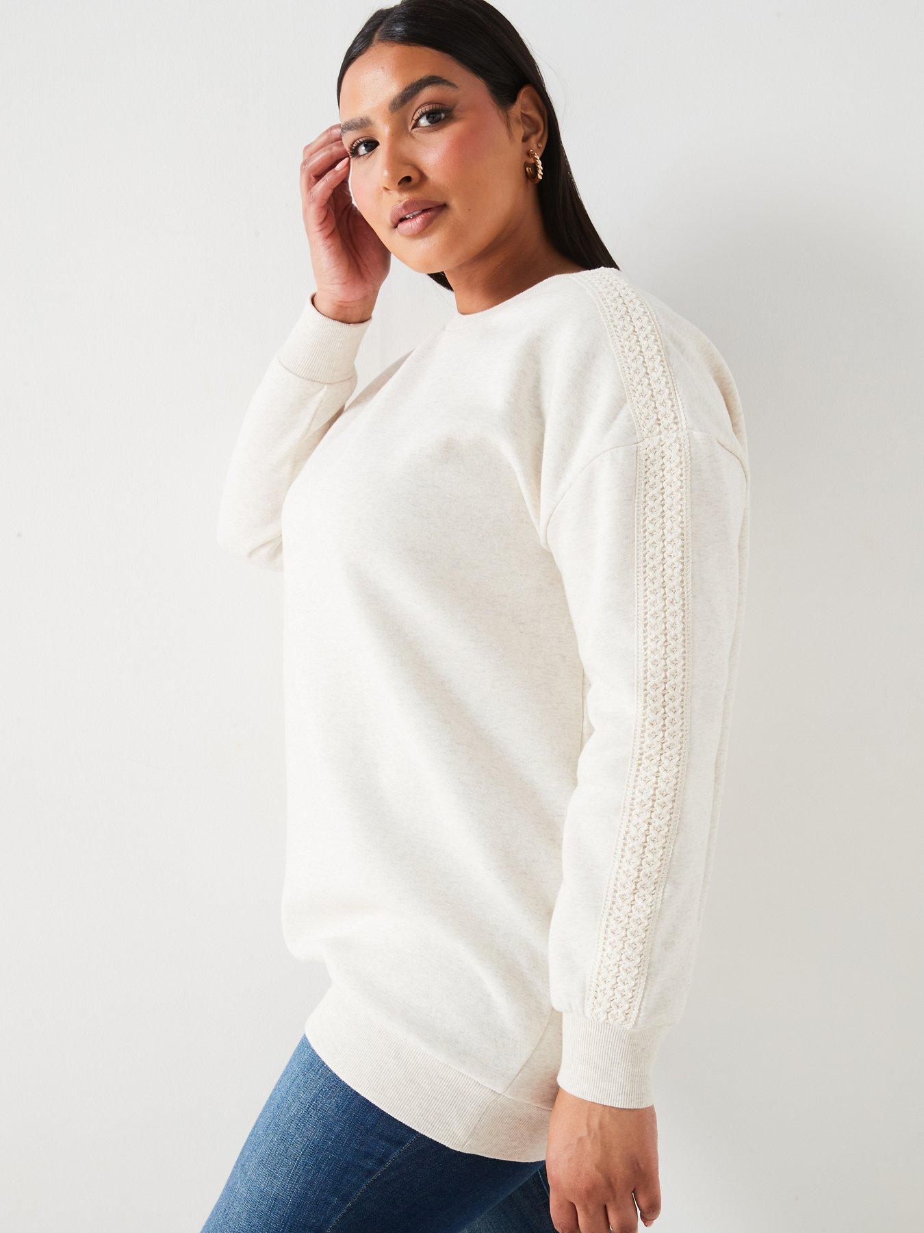 v-by-very-curve-sleeve-detail-longline-sweat-cream