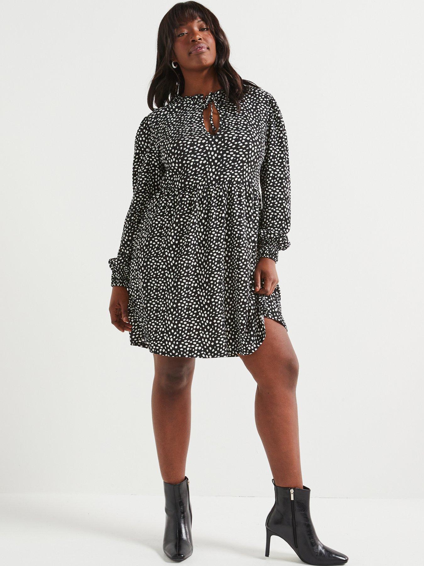 v-by-very-curve-jersey-crinkle-long-sleeve-mini-dress-blackback