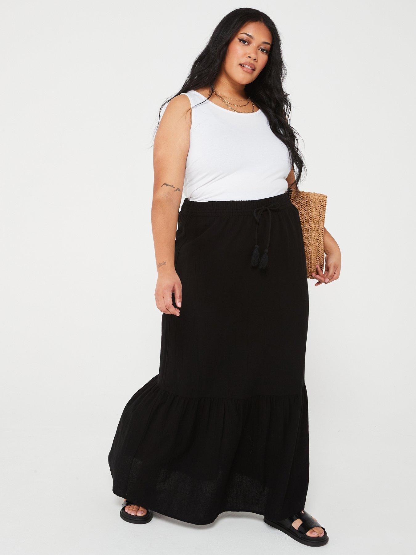 Vero Moda Curve Curve Maxi Skirt Black Very Ireland