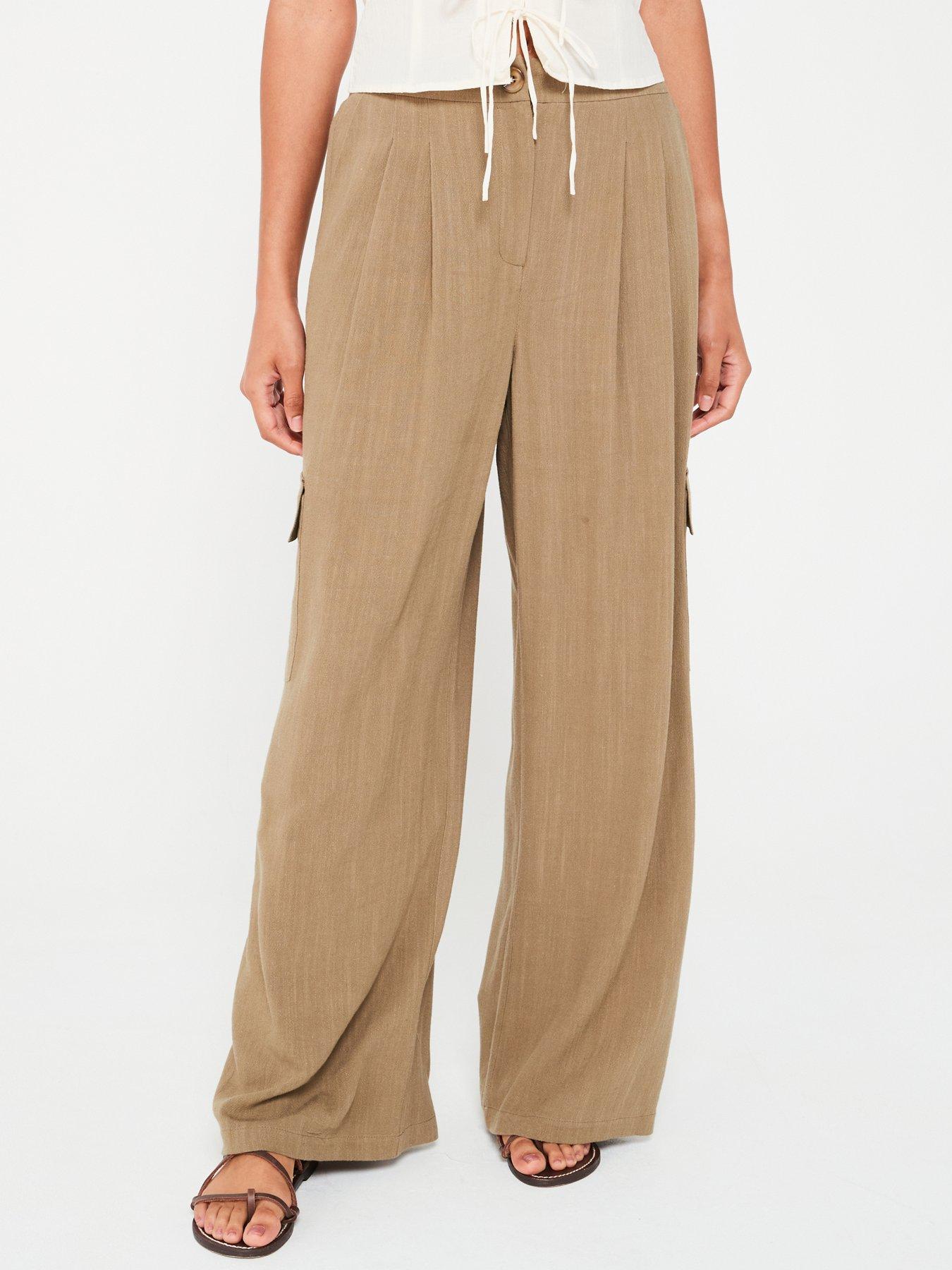 v-by-very-cargo-linen-blendnbsptrouser-greenfront