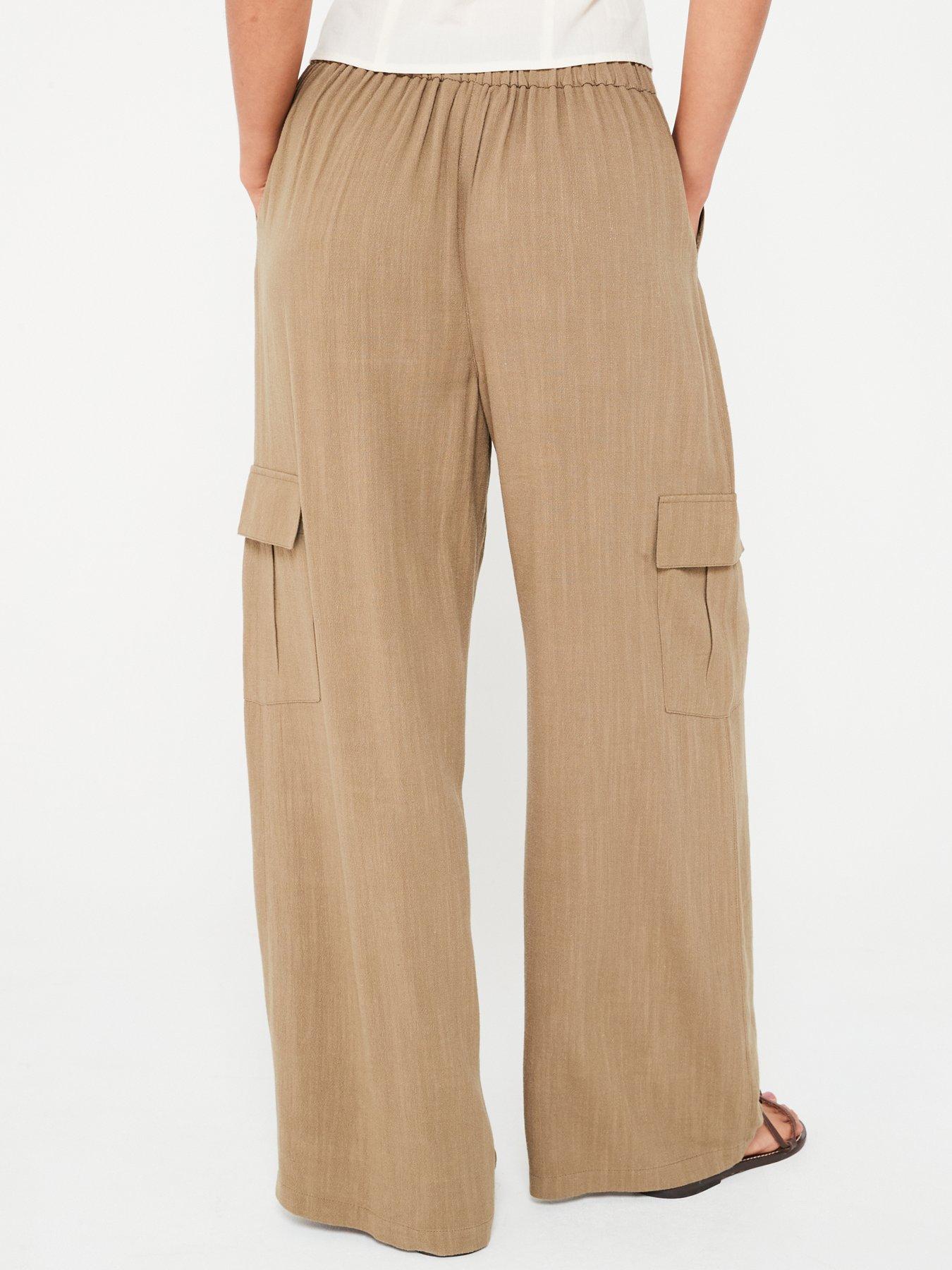 v-by-very-cargo-linen-blendnbsptrouser-greenstillFront