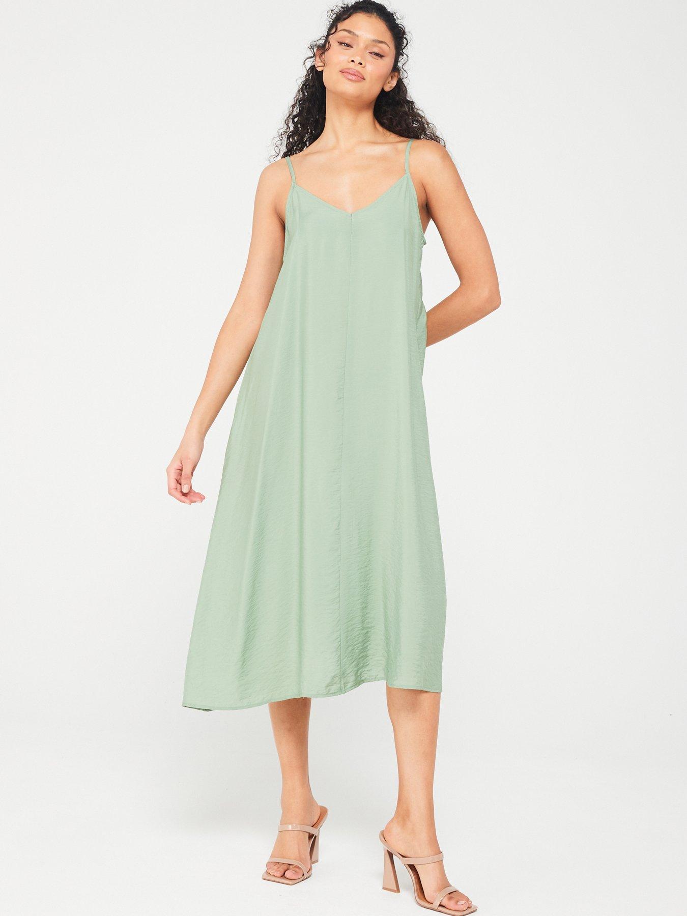 vero-moda-loose-fit-maxi-dress-khaki