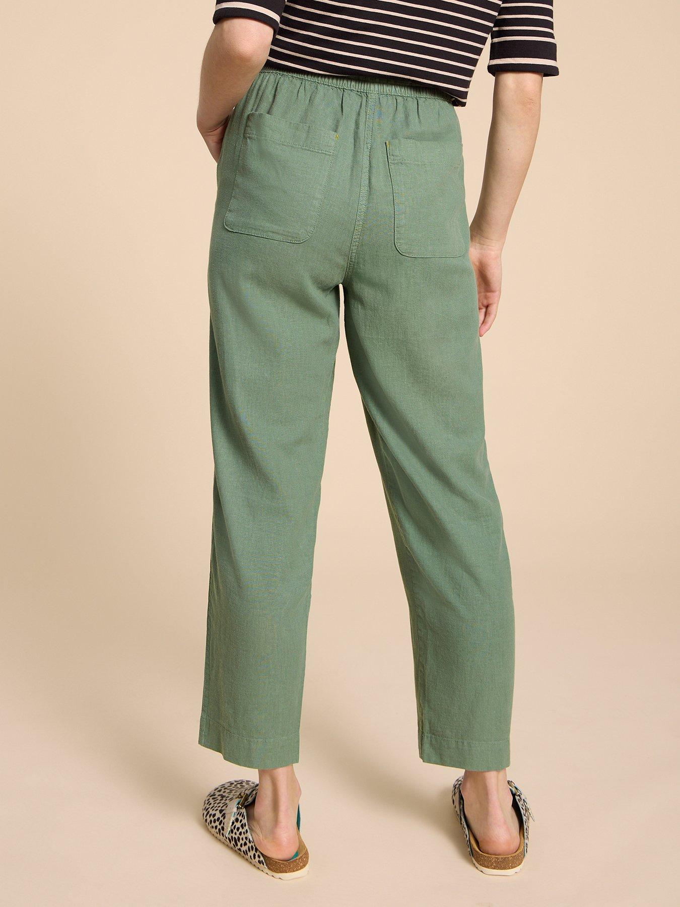 white-stuff-elle-linen-blend-trouser-greenstillFront