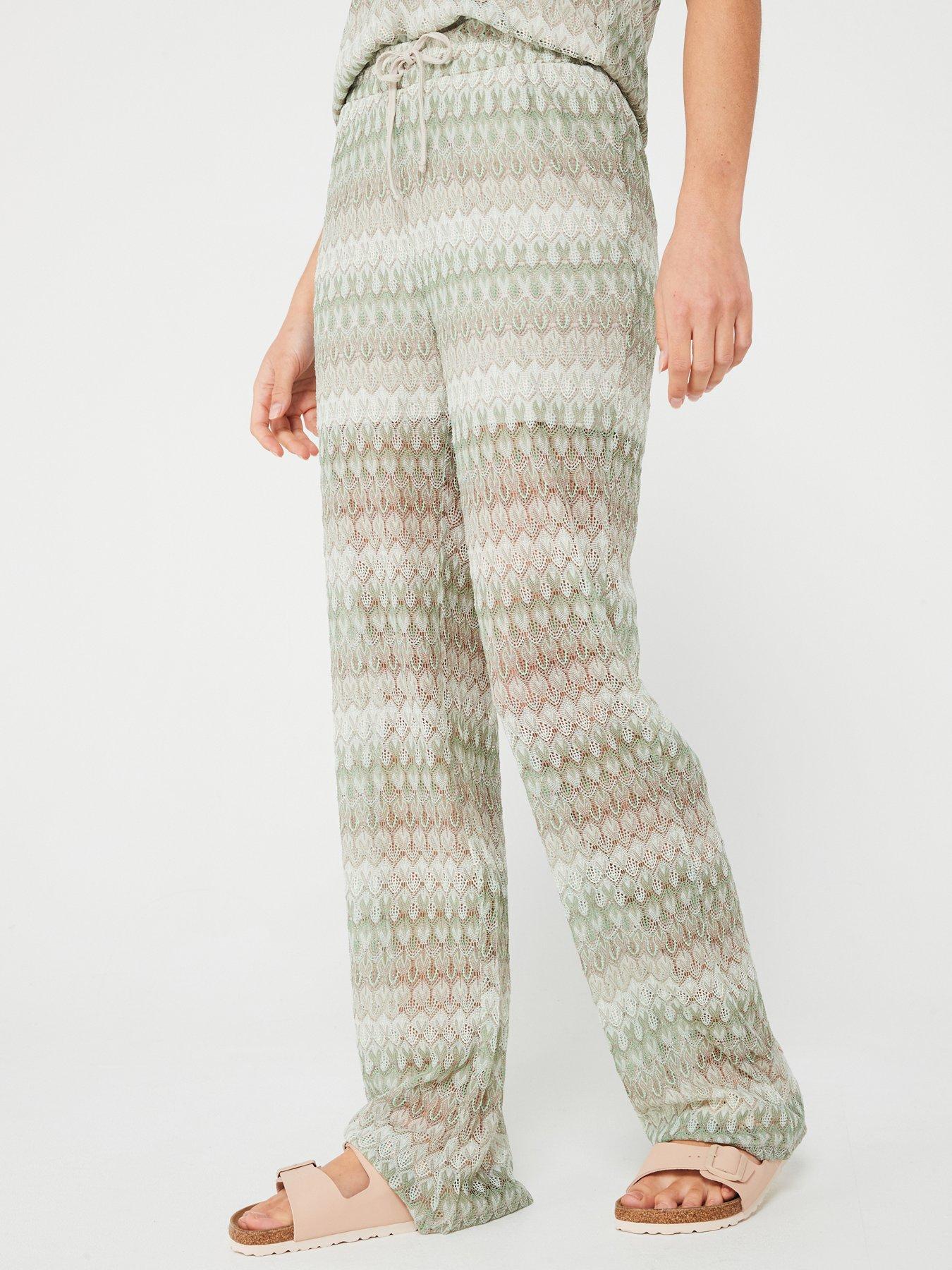 vero-moda-stripe-trousers-green